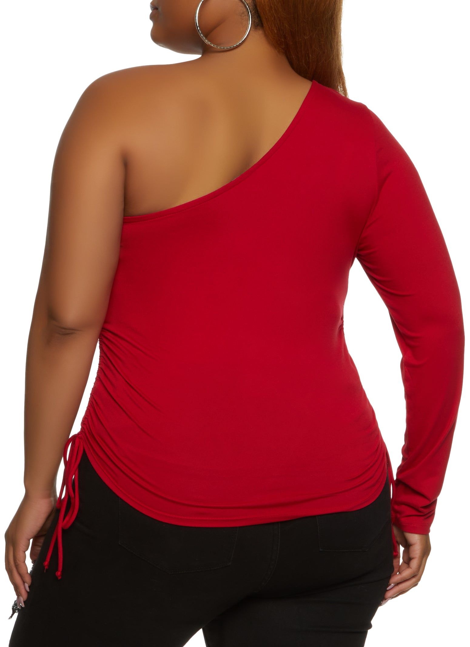 Plus Size Ruched One Shoulder Top sold by Rainbow product image thumbnail 2