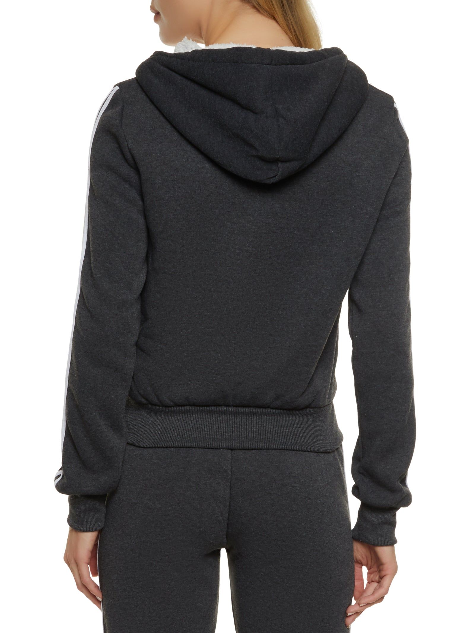 Varsity Stripe Zip Front Hoodie sold by Rainbow product image thumbnail 3