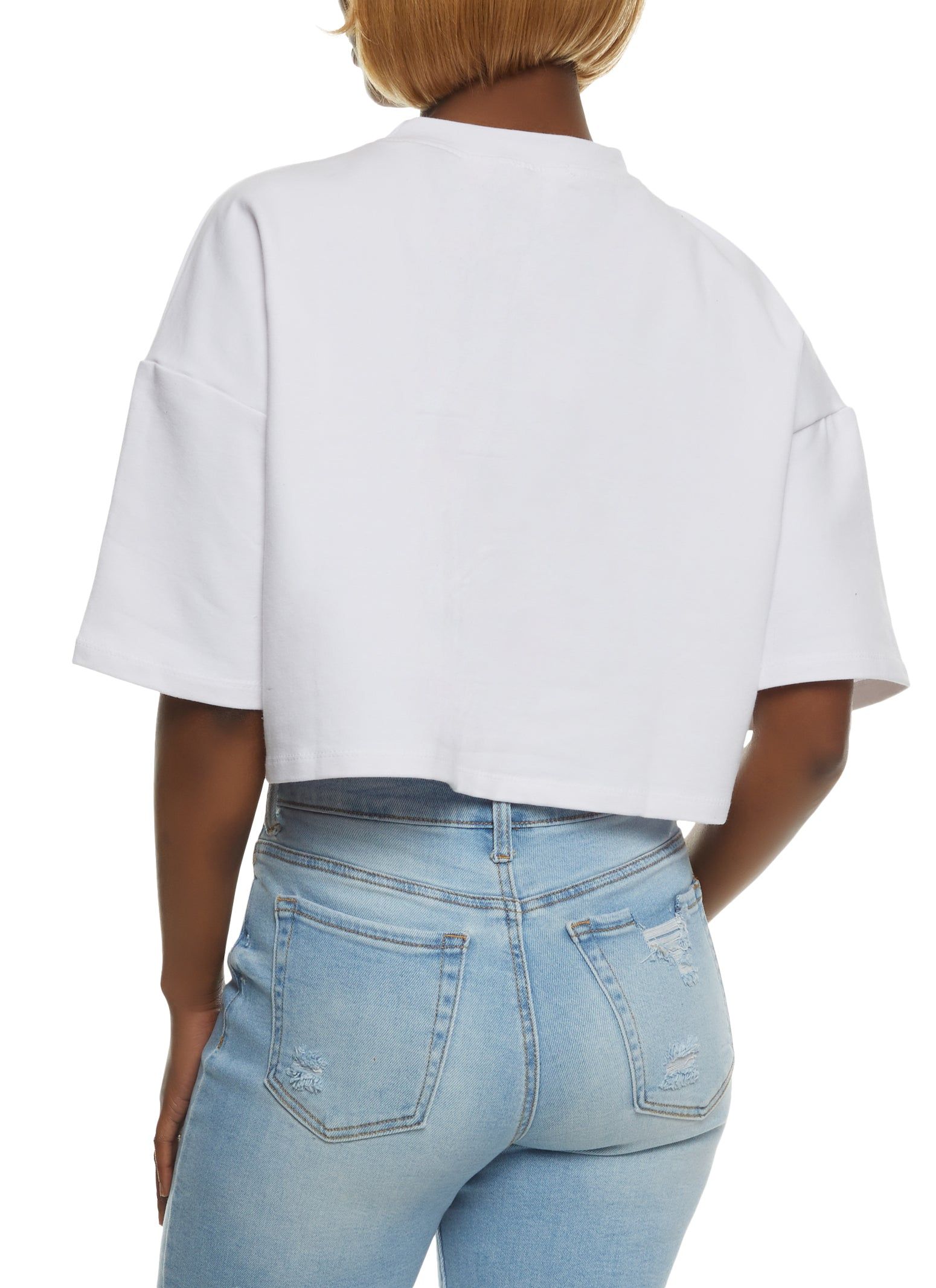 Brooklyn Rhinestone Cropped Graphic Tee sold by Rainbow product image thumbnail 2