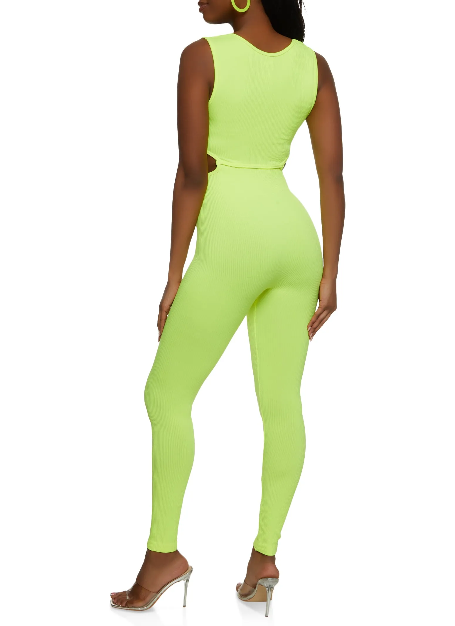 Scoop Neck Cut Out Tank Jumpsuit sold by Rainbow product image thumbnail 2