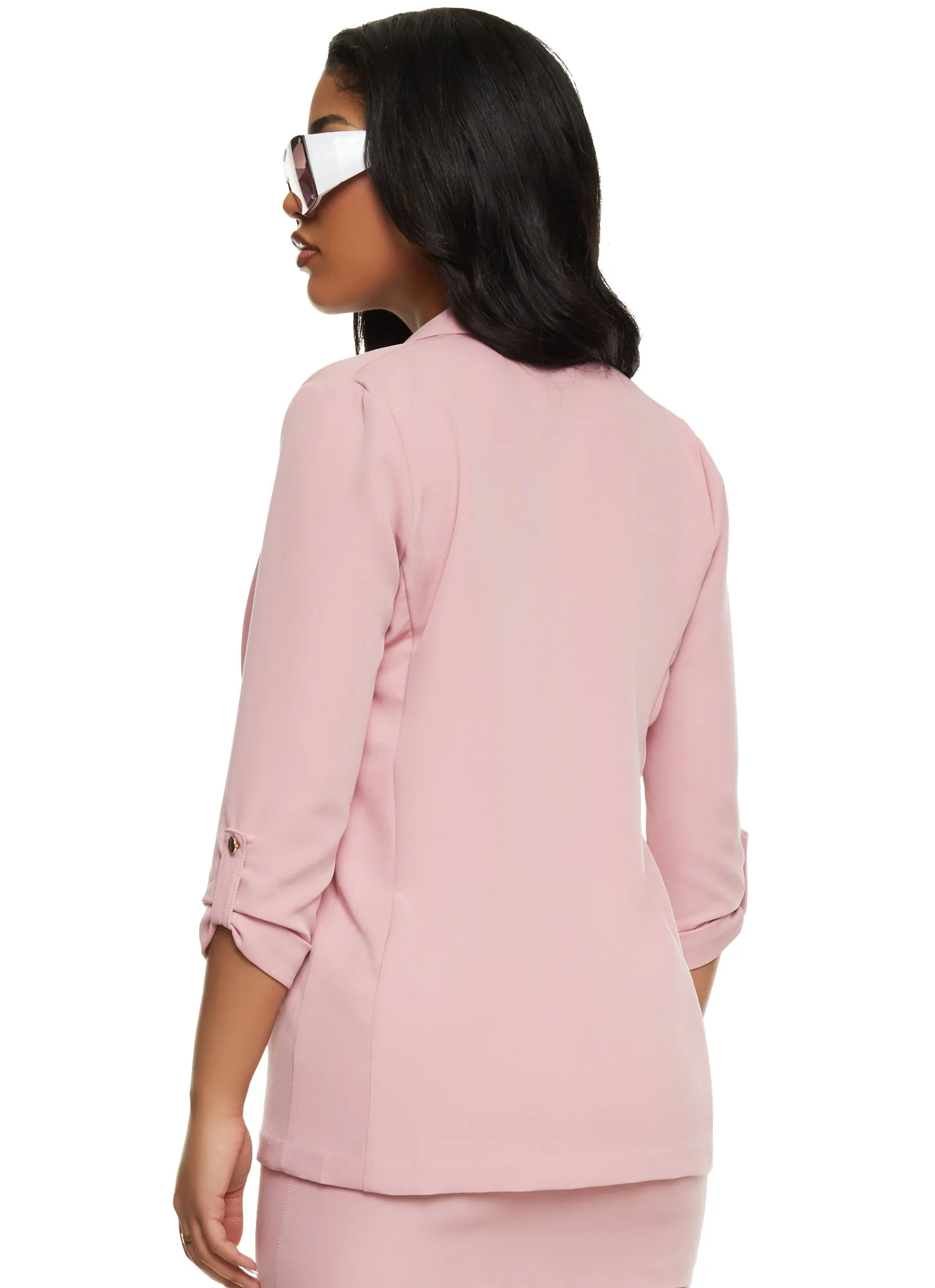 Open Front Tab Sleeve Blazer sold by Rainbow product image thumbnail 3