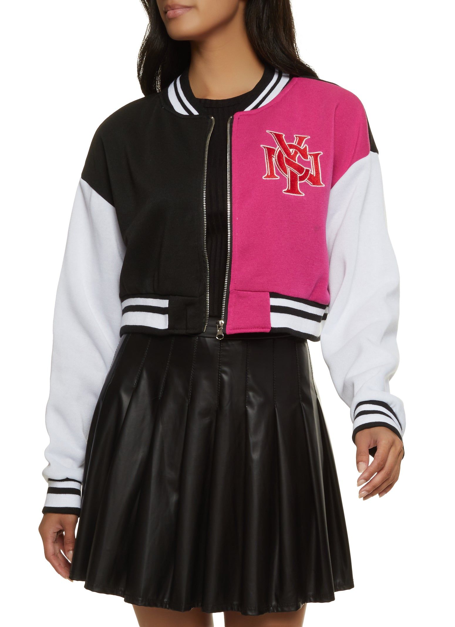 NYC Zip Up Varsity Jacket sold by Rainbow