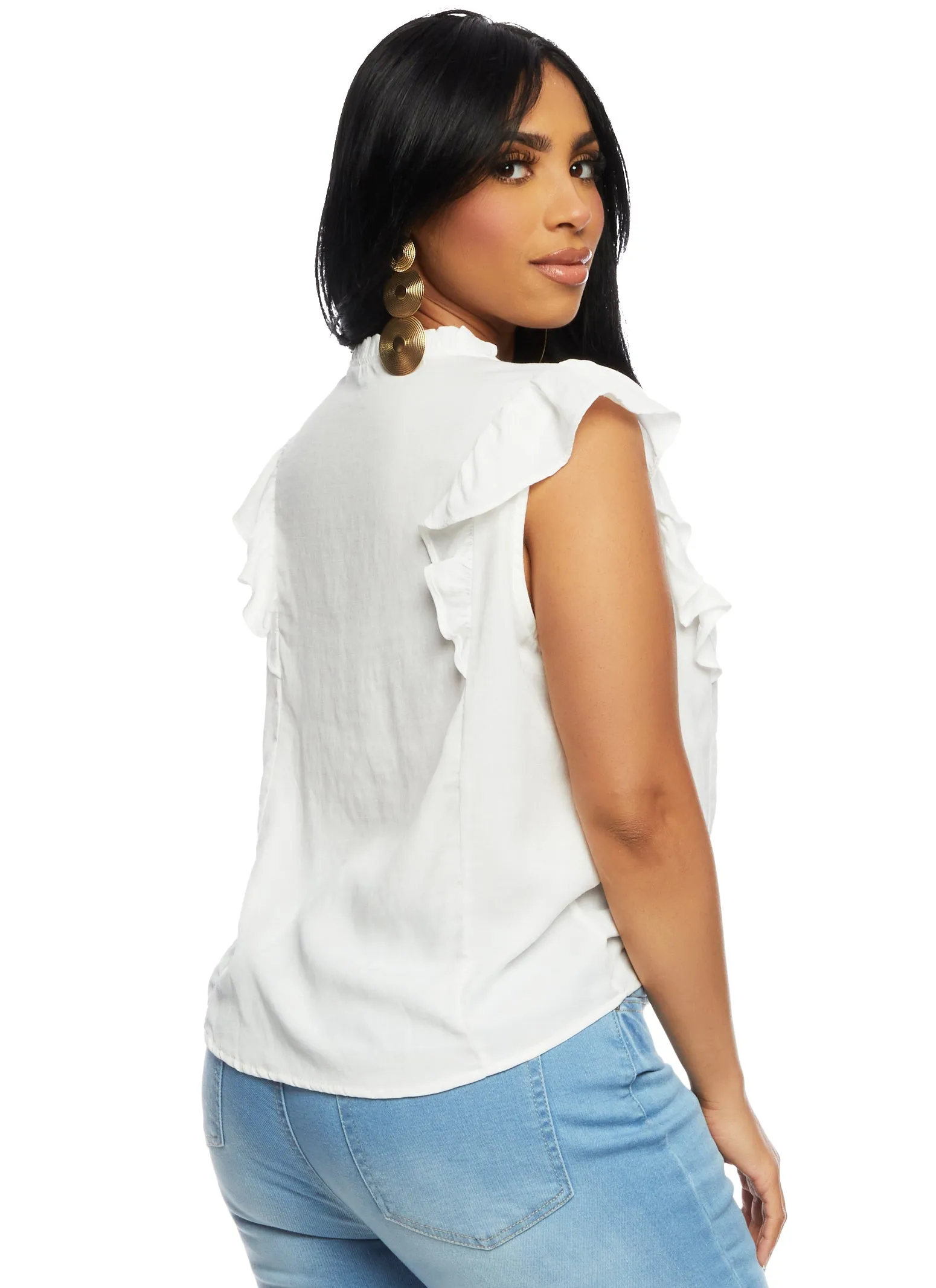 Iris Lace Flutter Sleeve Blouse sold by Rainbow product image thumbnail 3