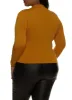 Plus Size Mock Neck Long Sleeve Top sold by Rainbow