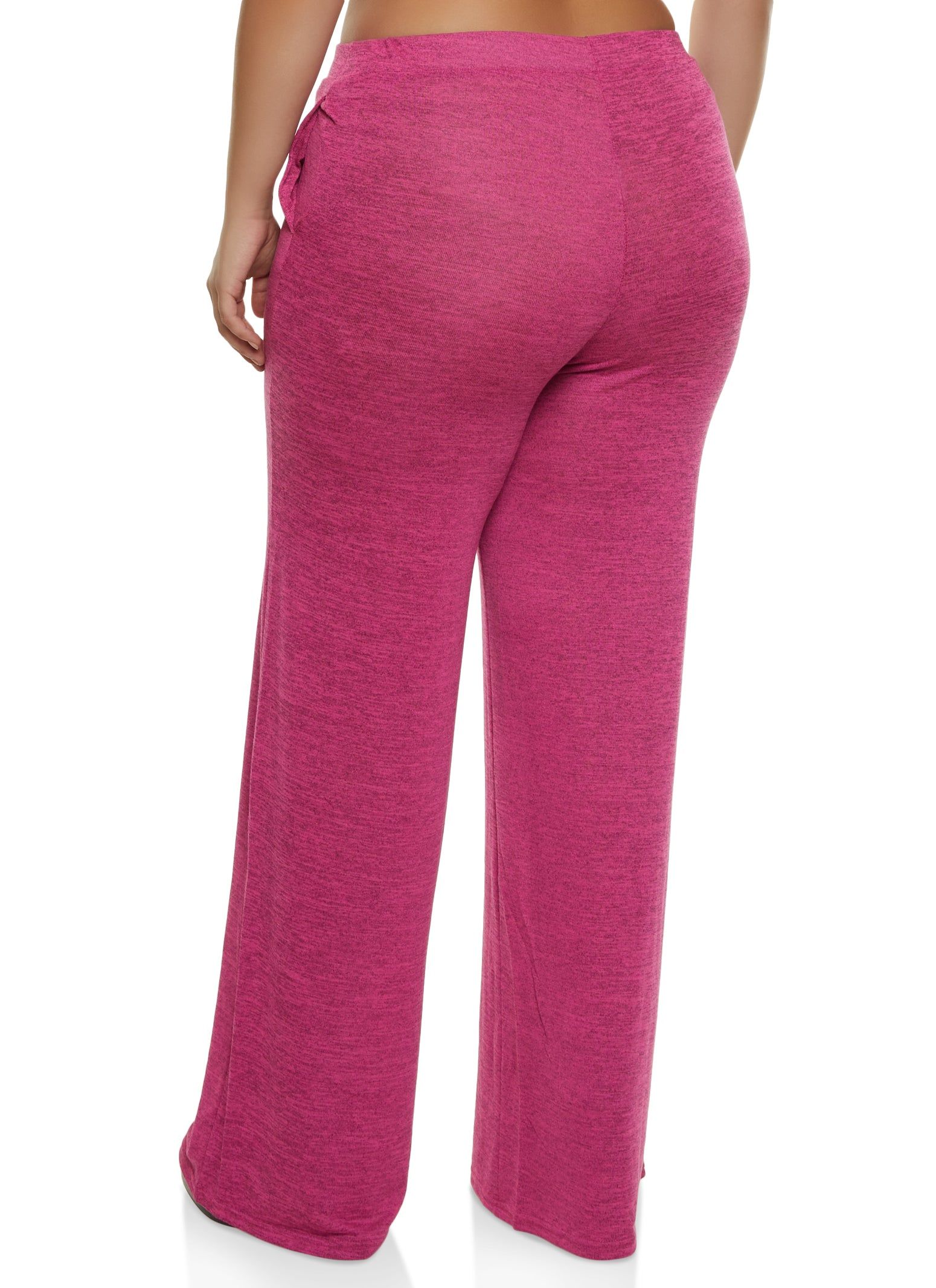 Plus Size Brushed Knit Wide Leg Pants sold by Rainbow product image thumbnail 2