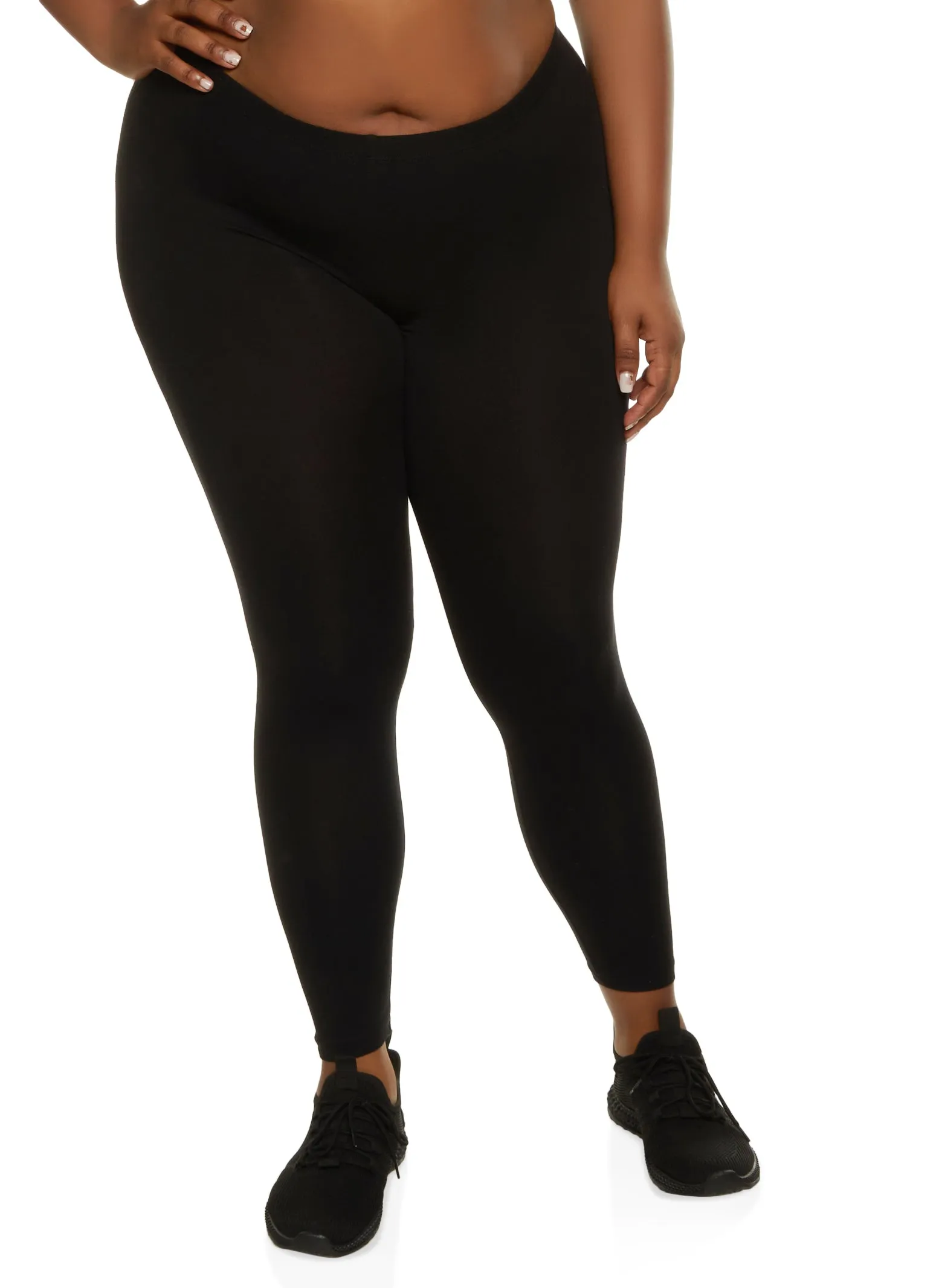 Plus Size Basic High Rise Leggings sold by Rainbow