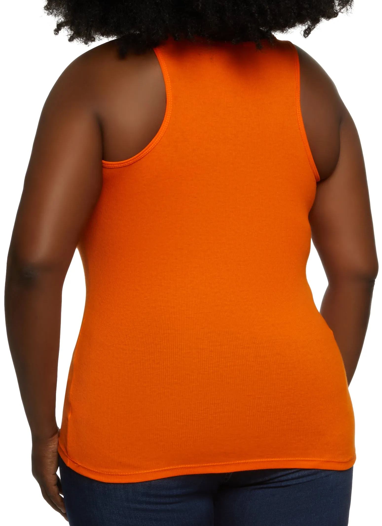 Plus Size Ribbed Knit Racerback Tank Top sold by Rainbow product image thumbnail 2