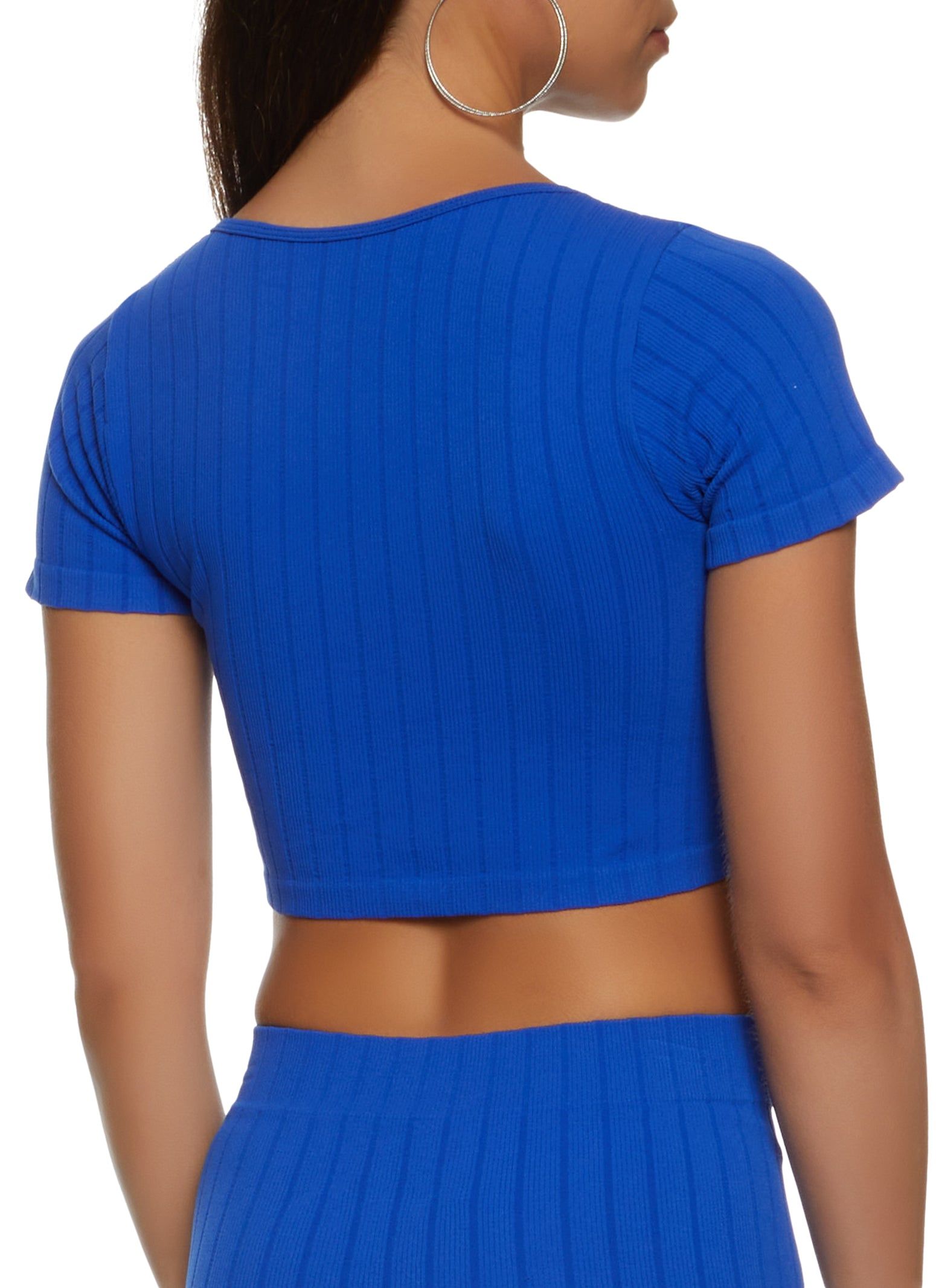 Compression Rib Cropped Active Top sold by Rainbow product image thumbnail 3