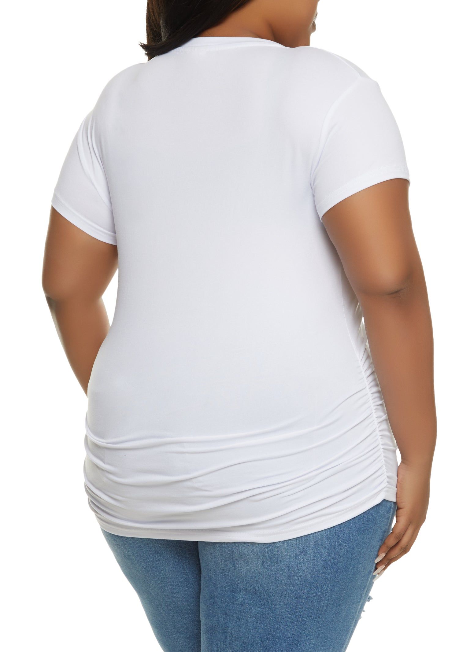 Plus Size Ruched Side Melanin Graphic Tee sold by Rainbow product image thumbnail 2