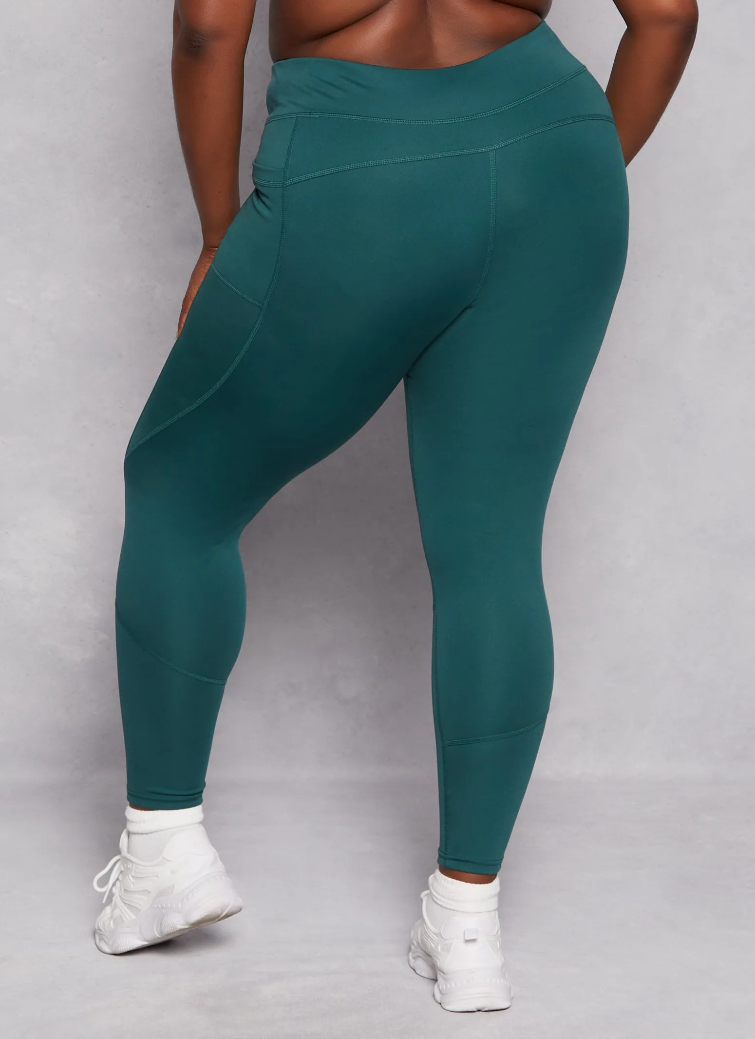 Plus Size Side Pocket High Waist Leggings sold by Rainbow product image thumbnail 3
