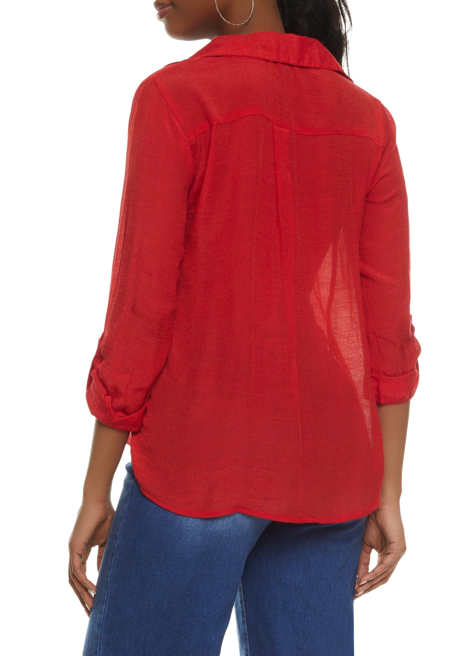 Pintuck Button Front Shirt sold by Rainbow product image thumbnail 2