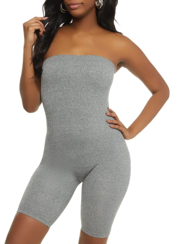 Ripped Strapless Romper sold by Rainbow