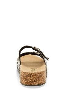 Embellished Double Band Platform Footbed Sandals sold by Rainbow