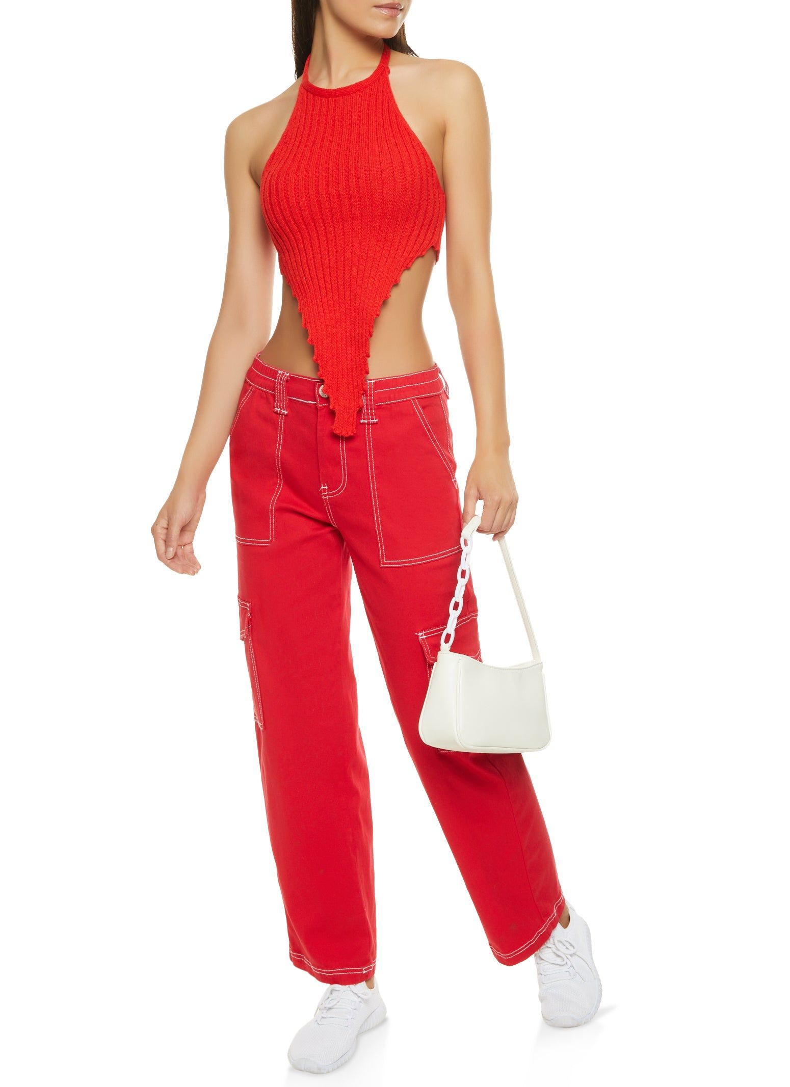 Contrast Stitch Cargo Pocket Pants sold by Rainbow product image thumbnail 2