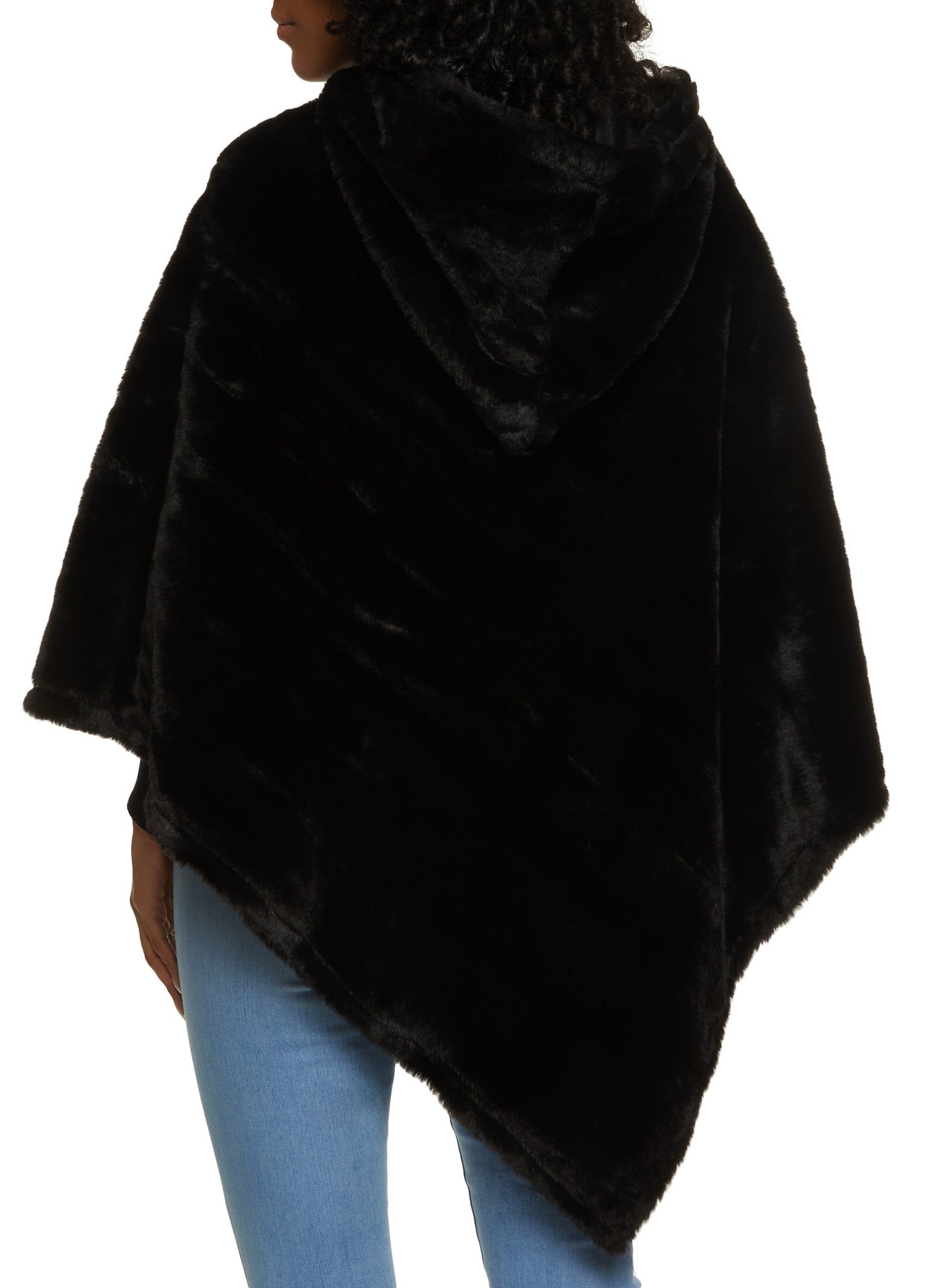 Faux Fur Hooded Poncho sold by Rainbow product image thumbnail 5