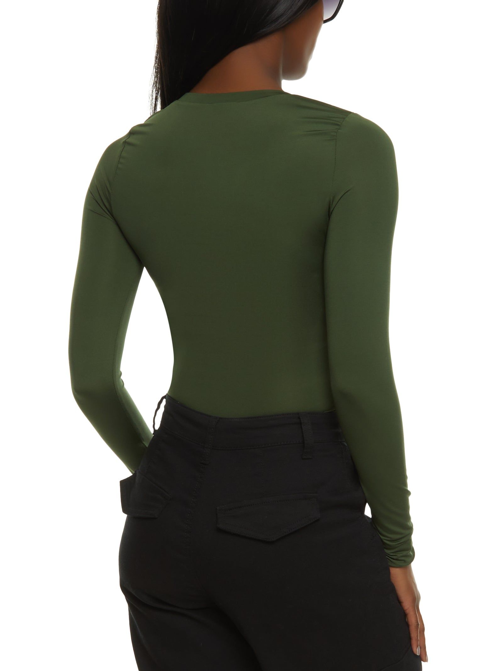 Basic Solid Crew Neck Bodysuit sold by Rainbow product image thumbnail 3