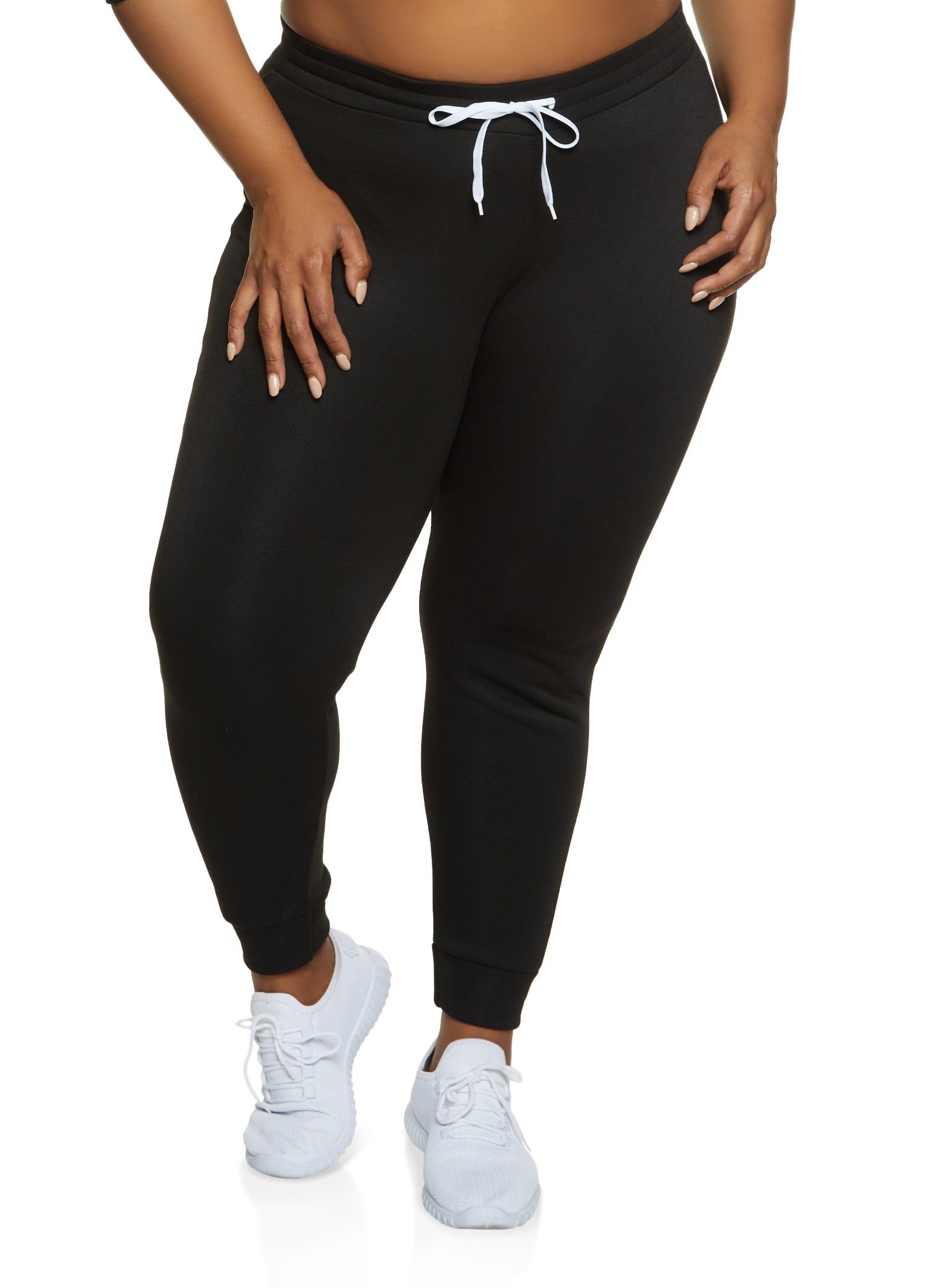 Plus Size High Waist Fleece Joggers sold by Rainbow