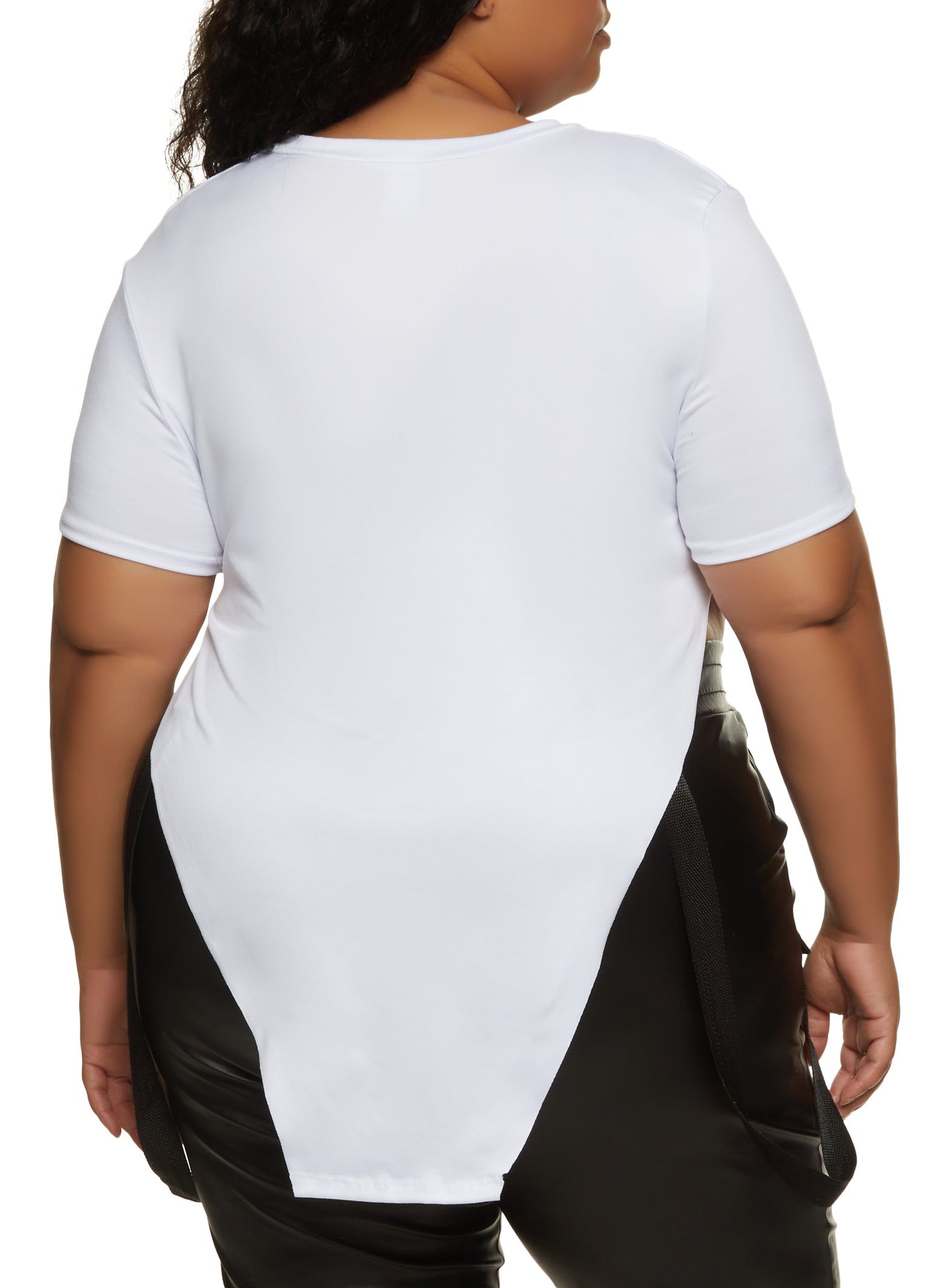 Plus Size Rock and Roll Hanky Hem Graphic Tee sold by Rainbow product image thumbnail 2