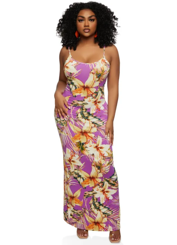 Haute Monde Floral Print Cami Maxi Dress sold by Rainbow