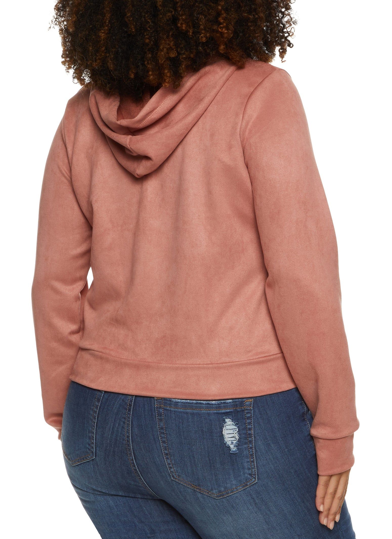 Plus Size Faux Suede Track Jacket sold by Rainbow product image thumbnail 2