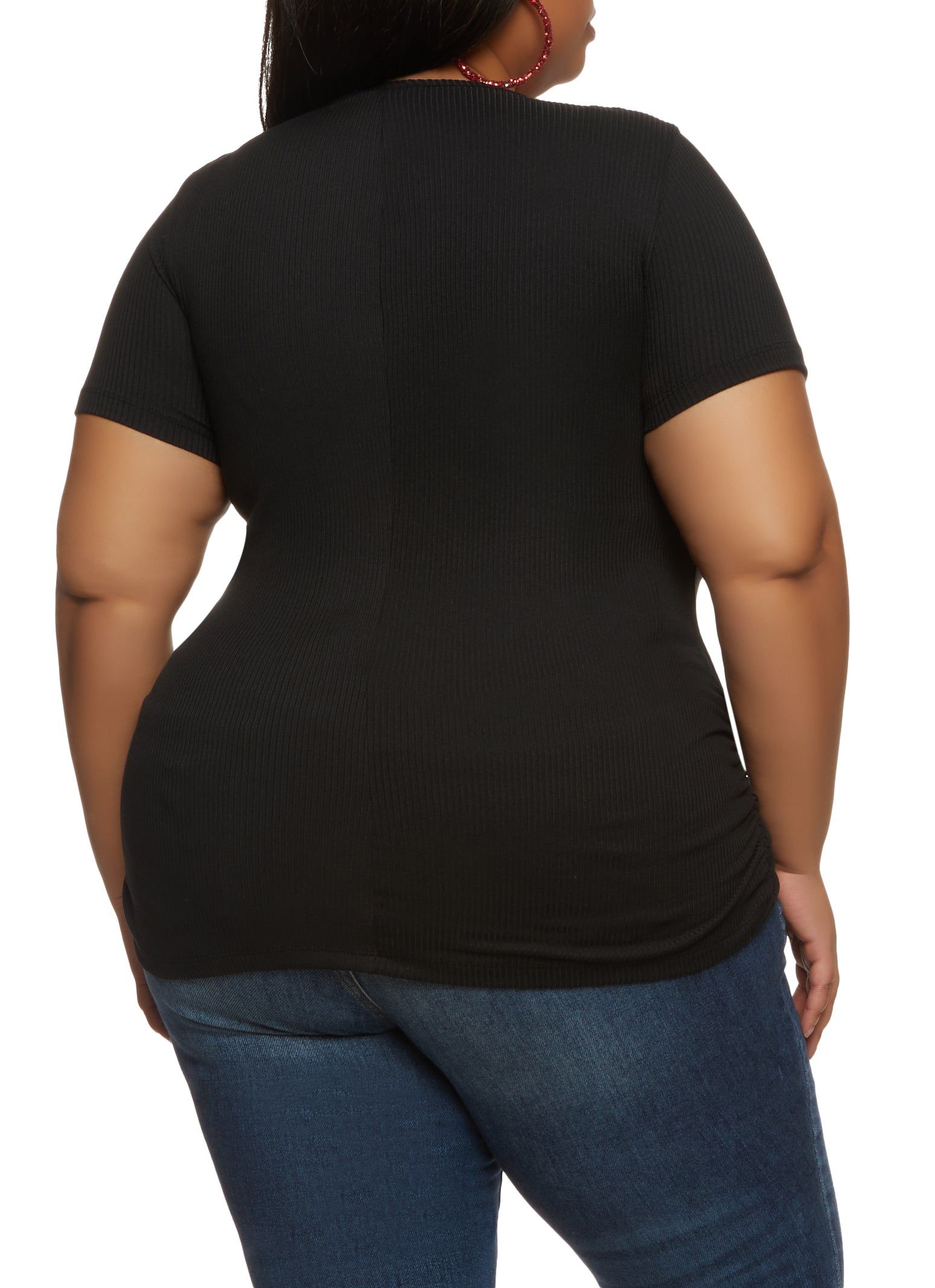 Plus Size Thou Shall Not Disturb Me Rhinestone Embossed Tee sold by Rainbow product image thumbnail 2