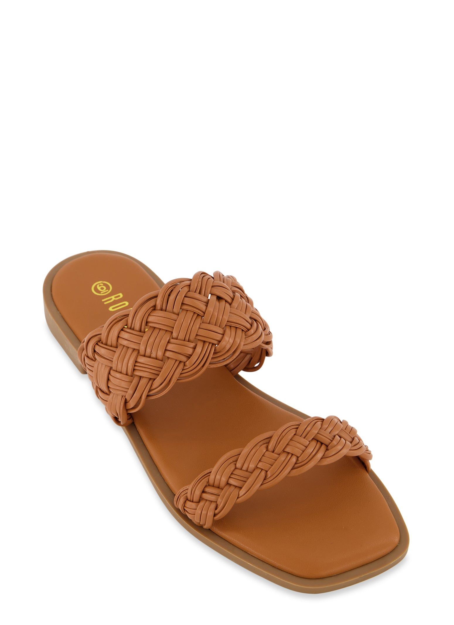Double Braided Band Flat Sandals sold by Rainbow