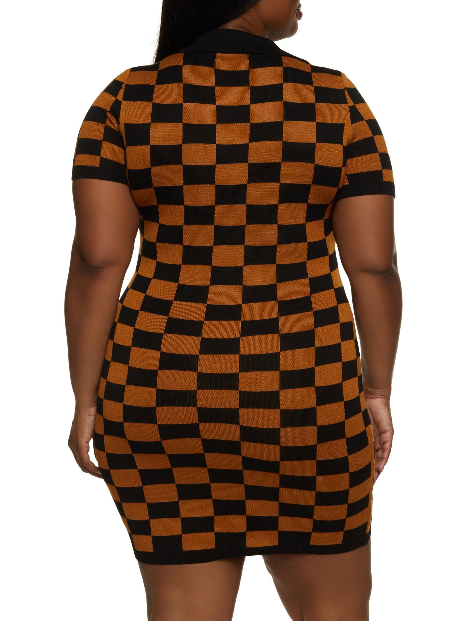 Plus Size Printed Short Sleeve Shirt Dress sold by Rainbow product image thumbnail 3