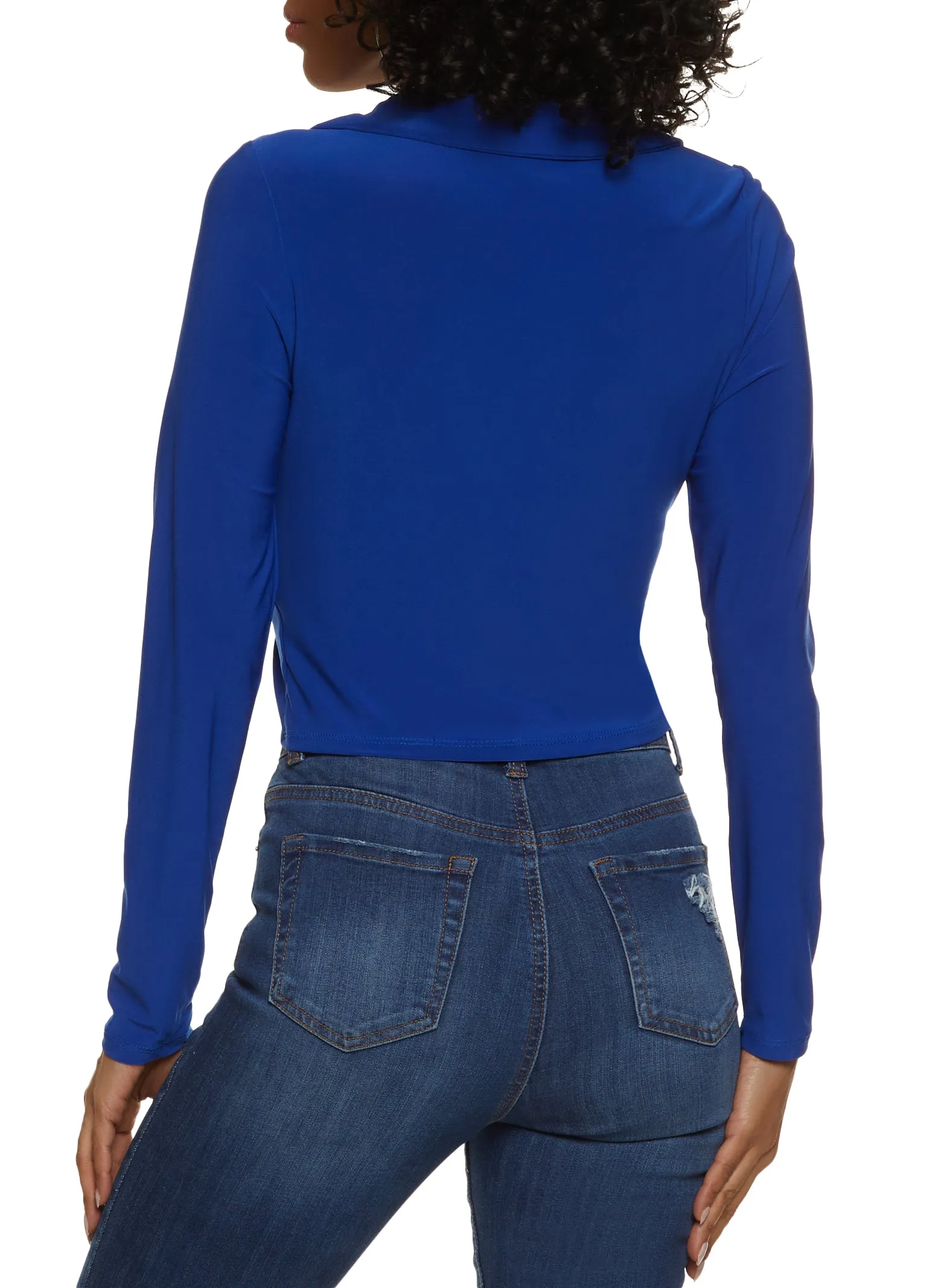 Collared Twist Crop Top sold by Rainbow product image thumbnail 2