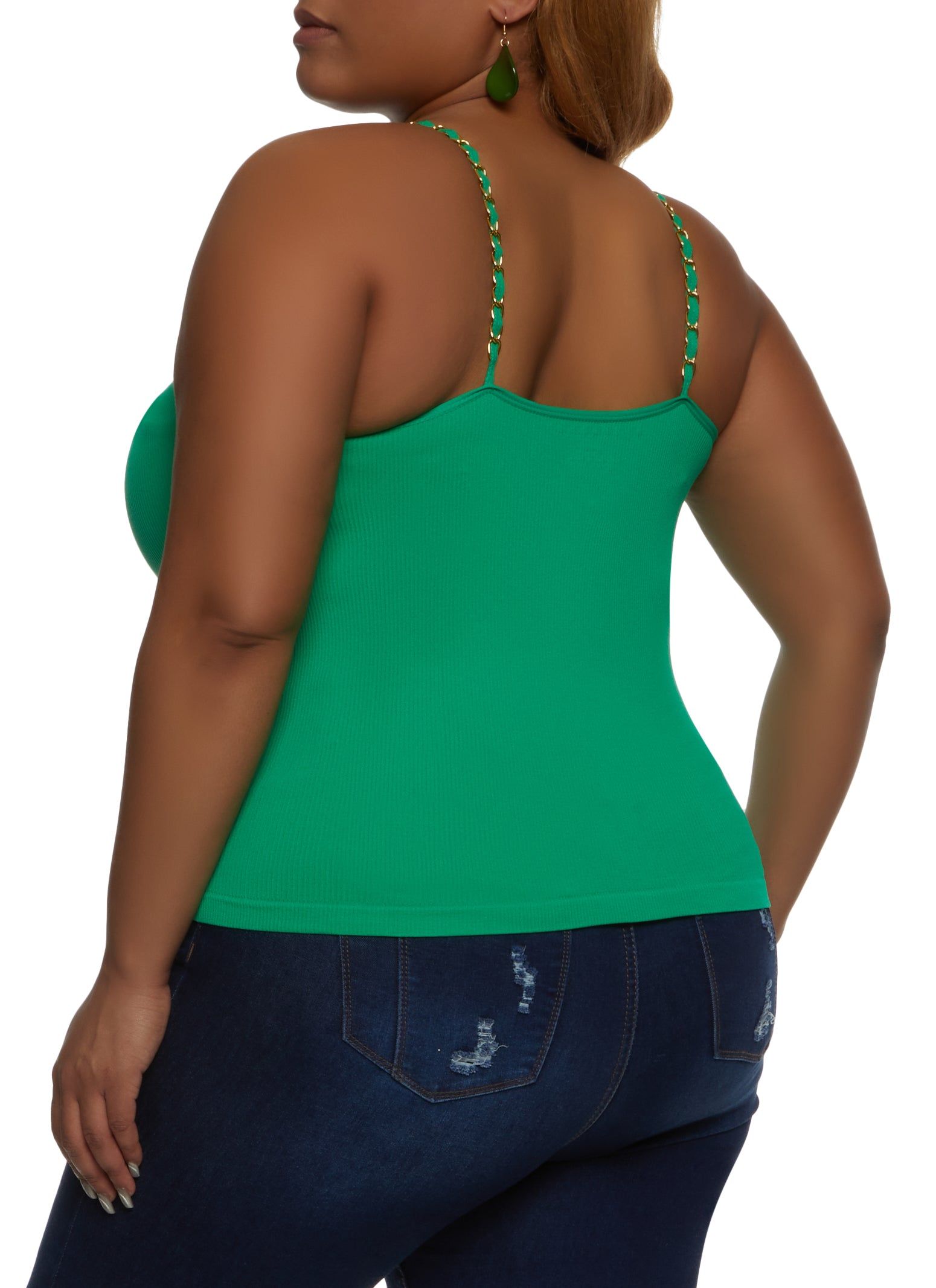 Plus Size Chain Strap Scoop Neck Cami sold by Rainbow product image thumbnail 2