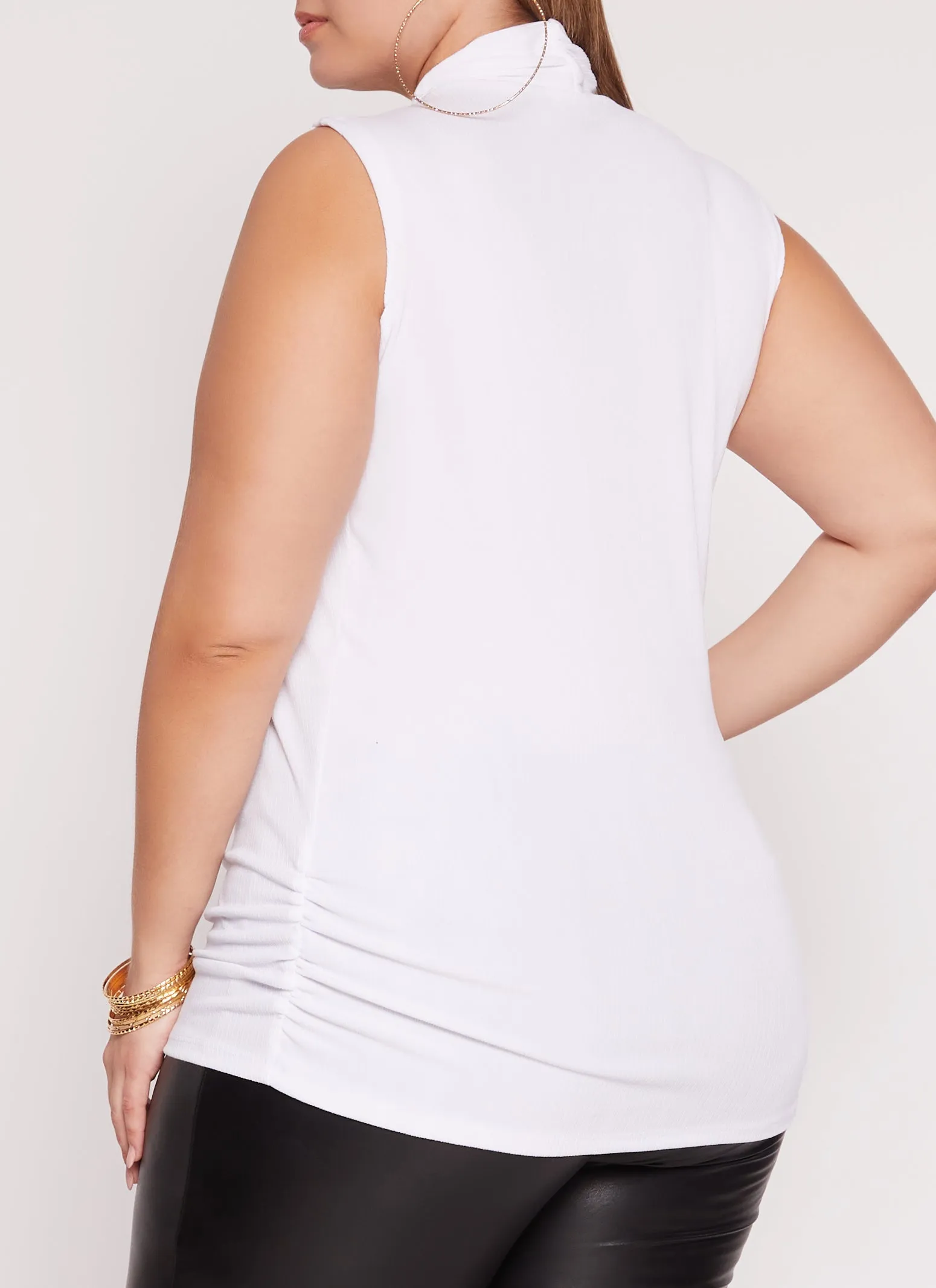 Plus Size Rib Knit Twist Neck Tank Top sold by Rainbow product image thumbnail 3