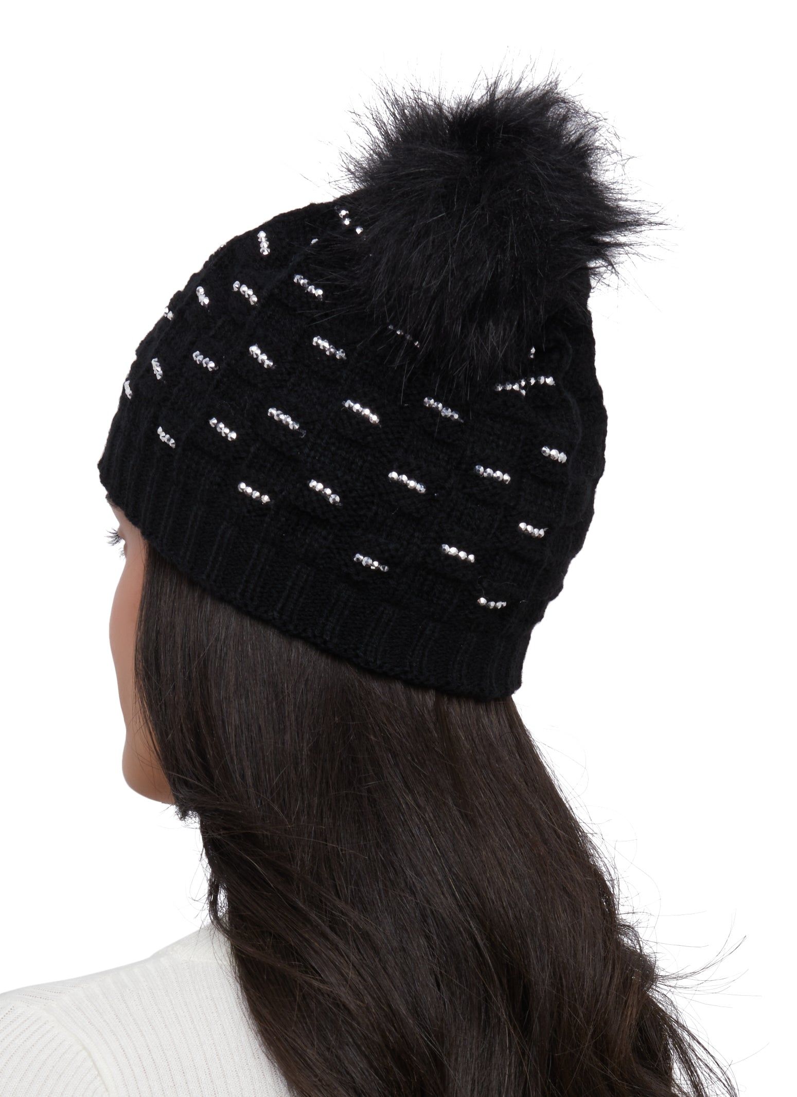 Studded Pom Pom Beanie sold by Rainbow