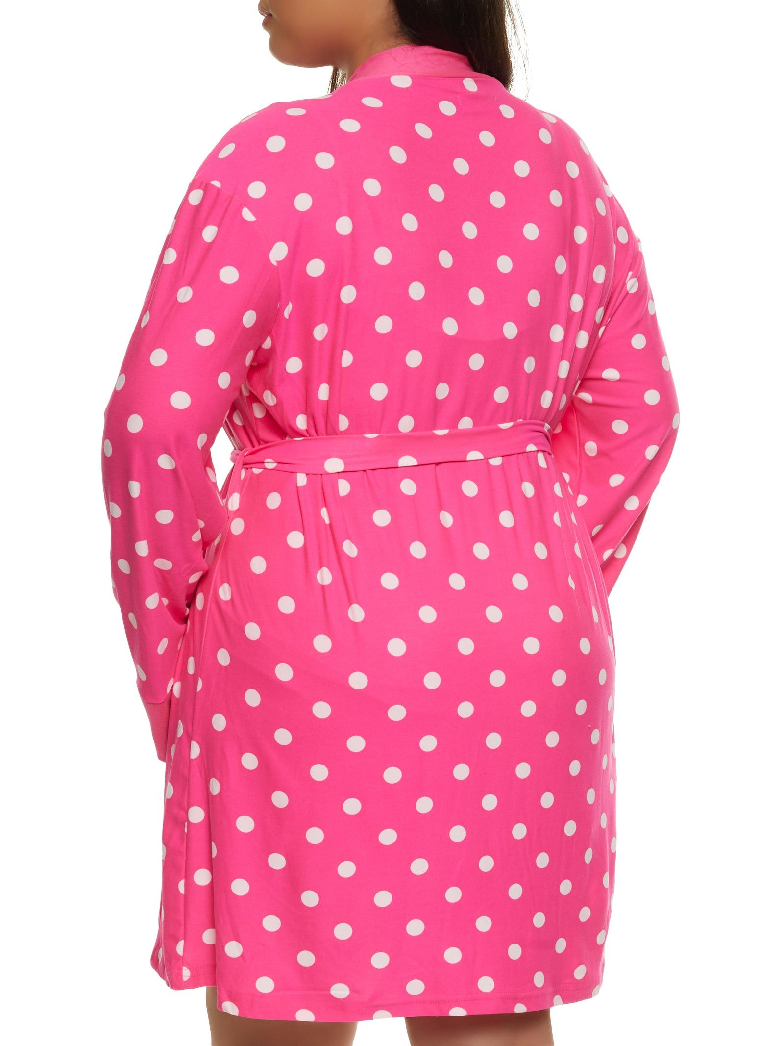 Plus Size Kiss Me Goodnight Pajama Cami and Shorts with Robe sold by Rainbow product image thumbnail 2