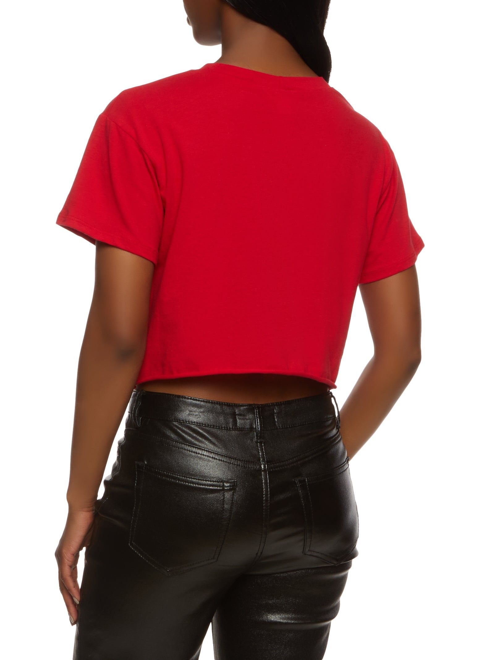 Rhinestone Kiss Cropped T Shirt sold by Rainbow product image thumbnail 2