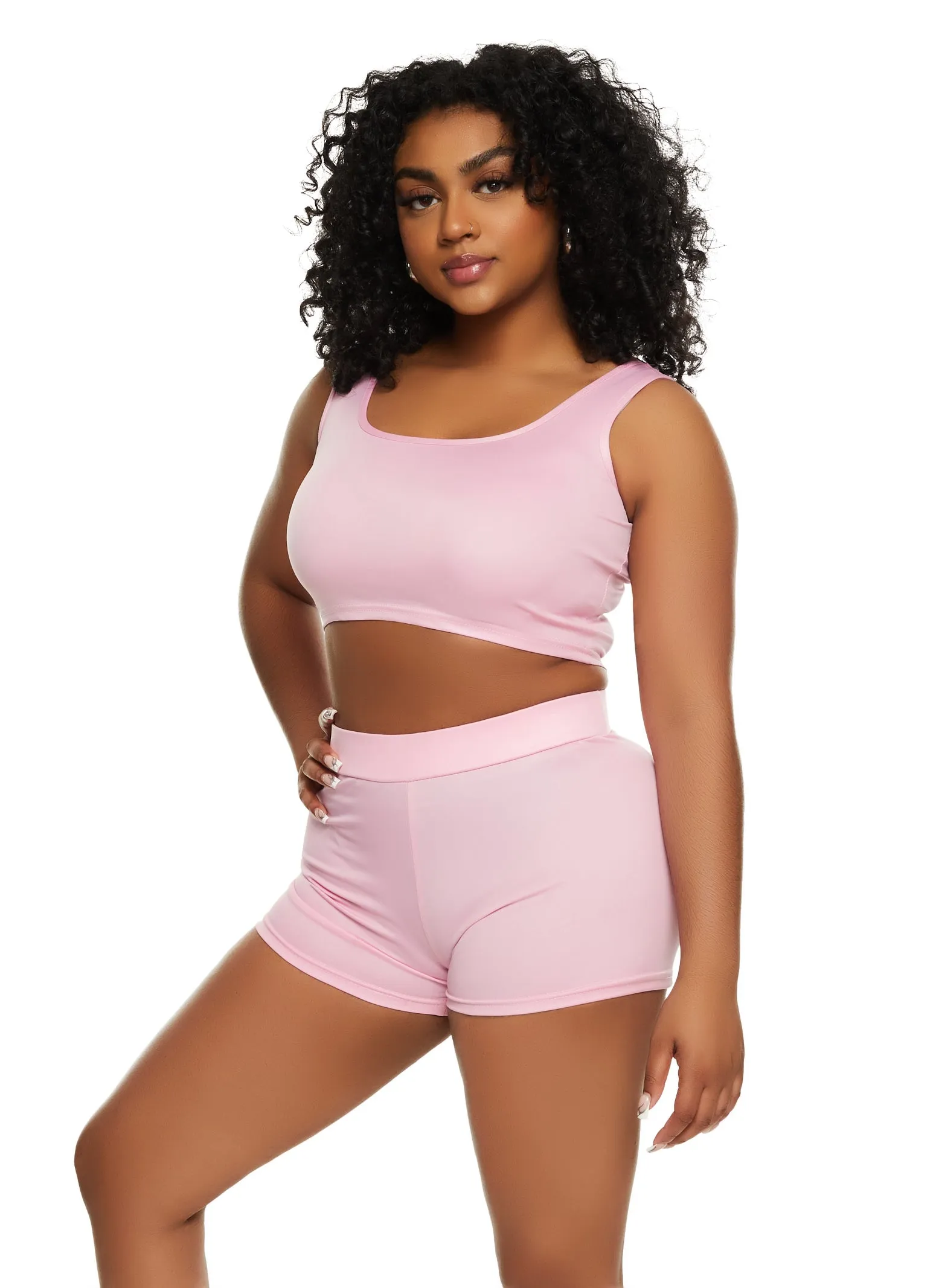 Leather Look Cropped Tank Top sold by Rainbow product image thumbnail 2