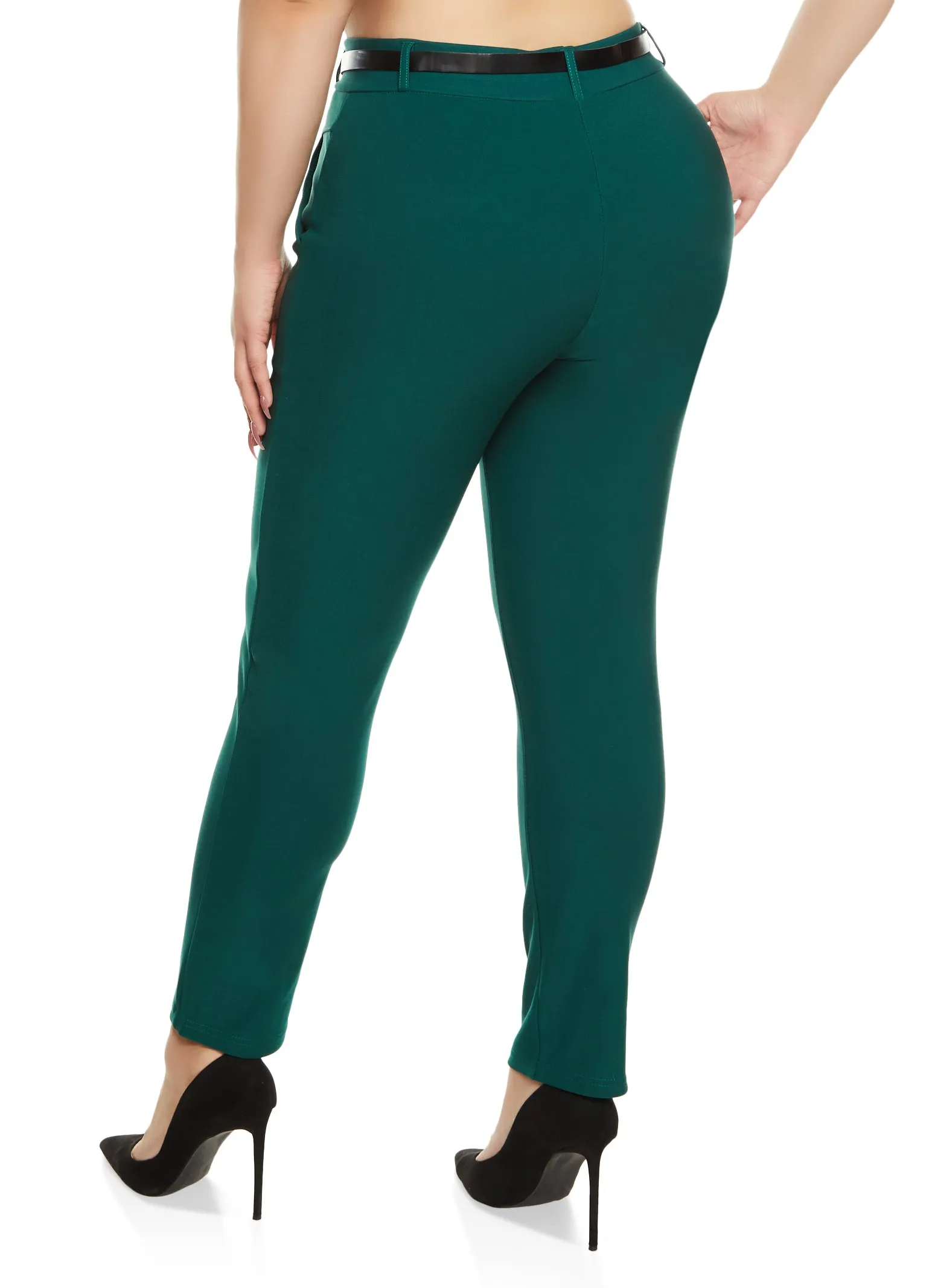 Plus Size Scuba Belted Pull On Pants sold by Rainbow product image thumbnail 2