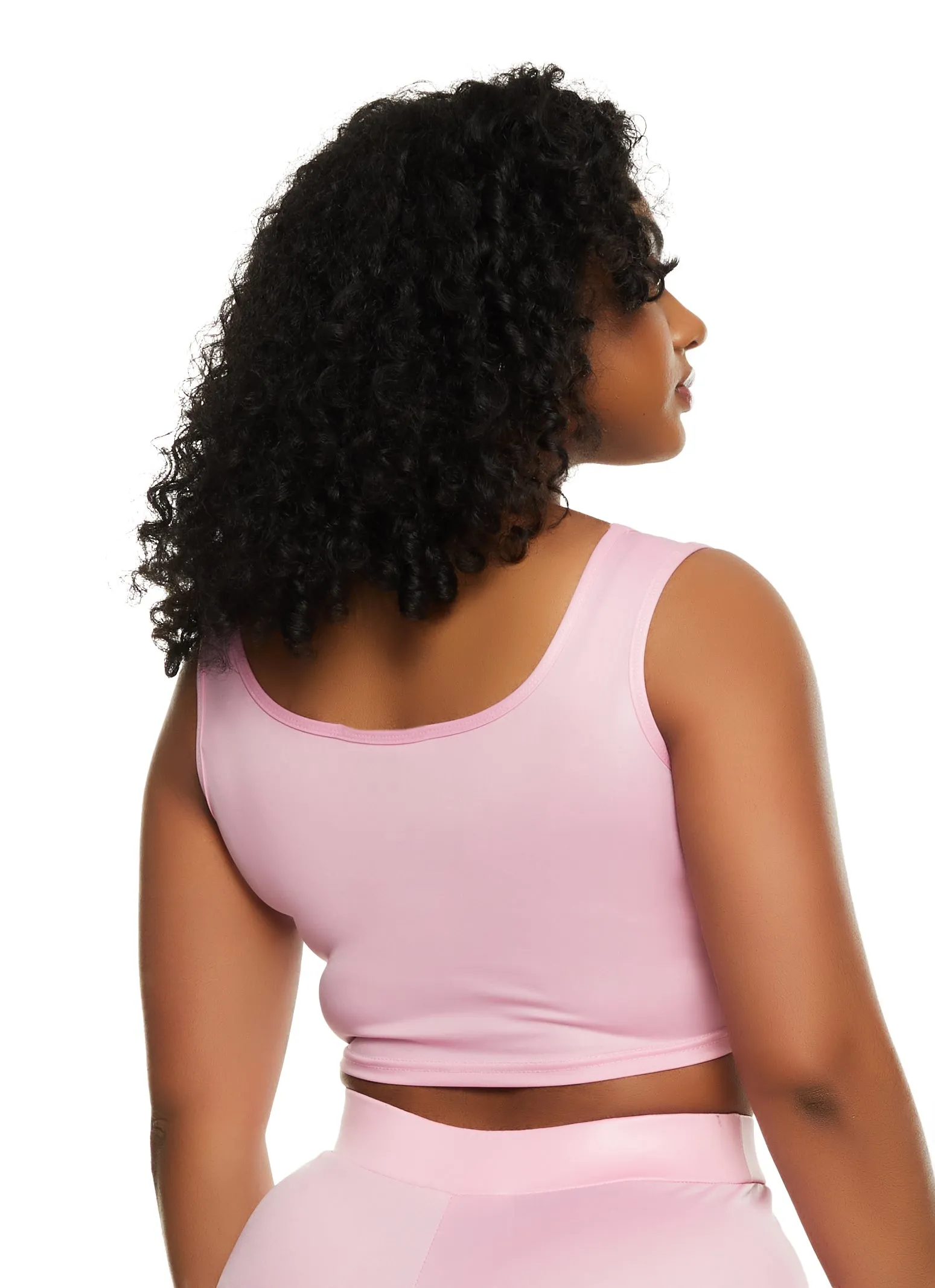 Leather Look Cropped Tank Top sold by Rainbow product image thumbnail 3