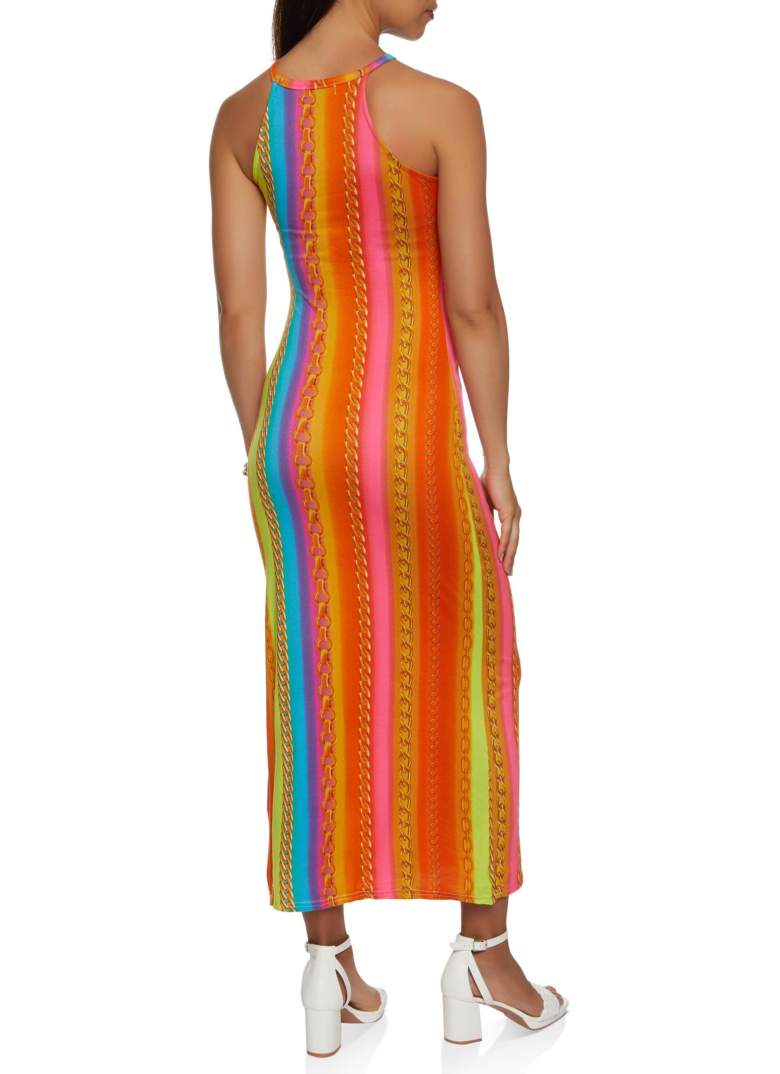 Rainbow Chain Print Maxi Dress sold by Rainbow product image thumbnail 3