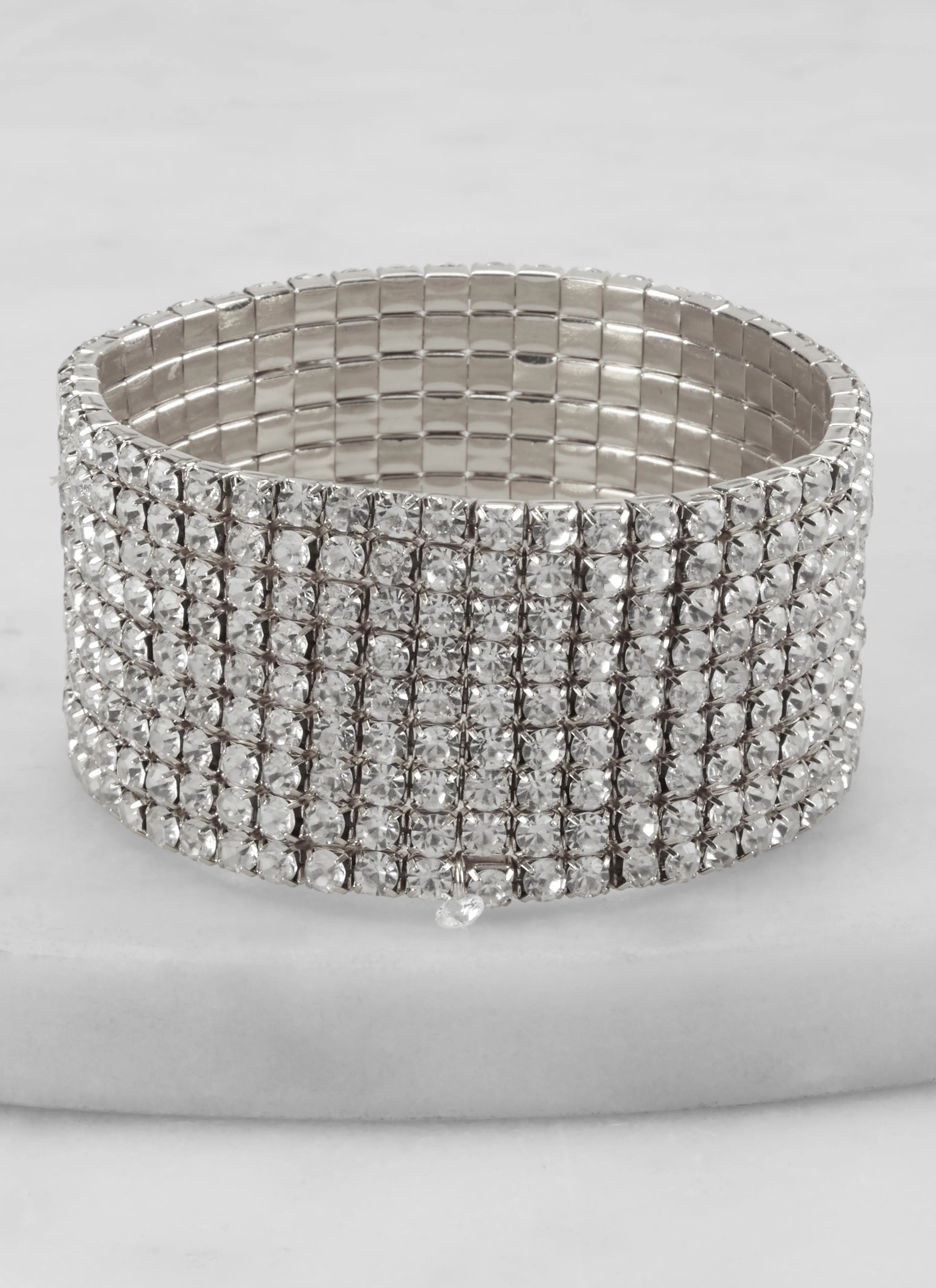 Plus Size Rhinestone Stretch Bracelet sold by Rainbow product image thumbnail 2