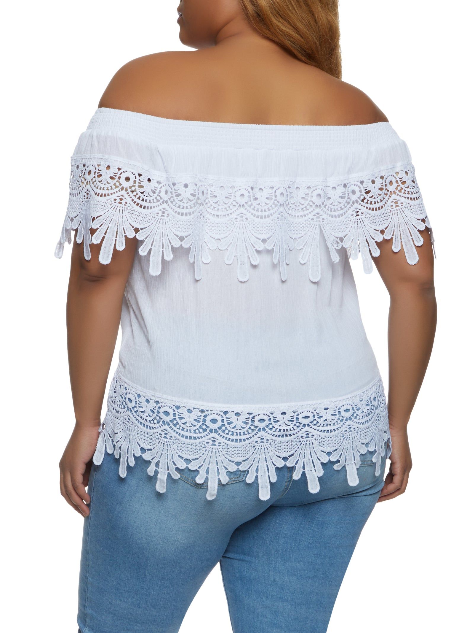 Plus Size Crotchet Off the Shoulder Top sold by Rainbow product image thumbnail 2