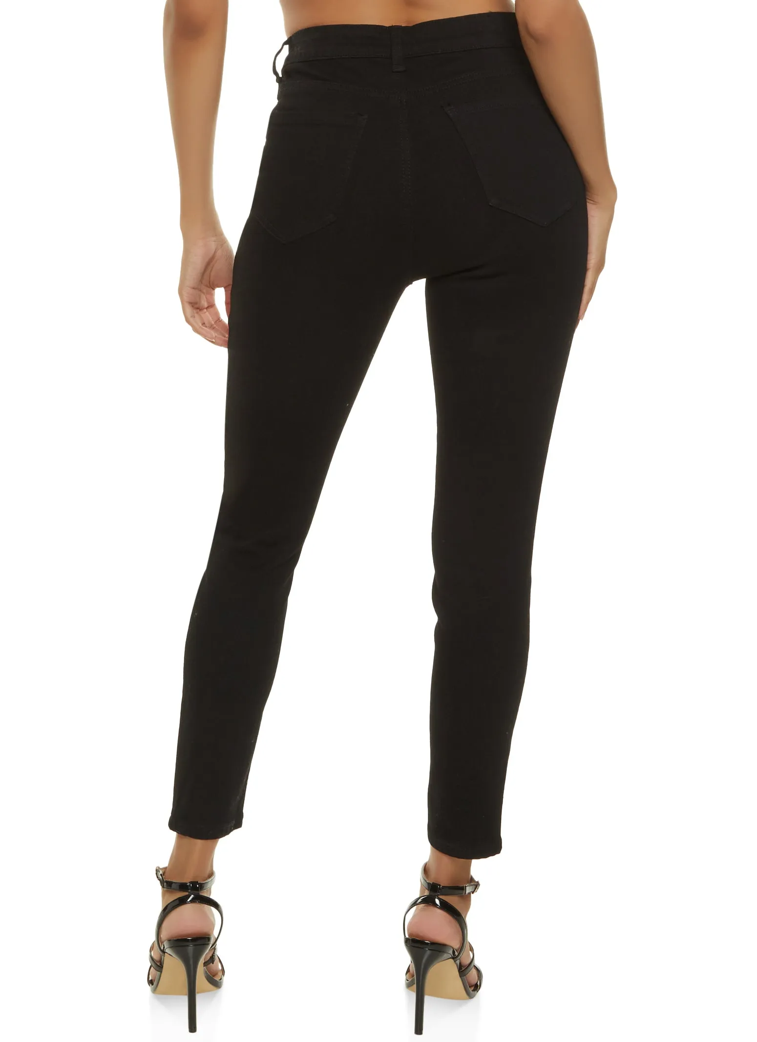 WAX High Rise Solid Cropped Skinny Jeans sold by Rainbow product image thumbnail 2