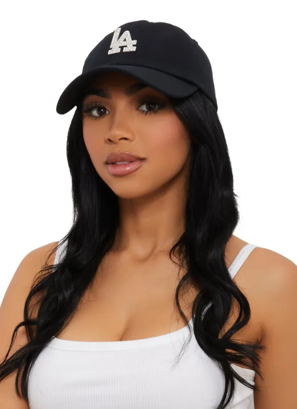LA Rhinestone Baseball Cap sold by Rainbow