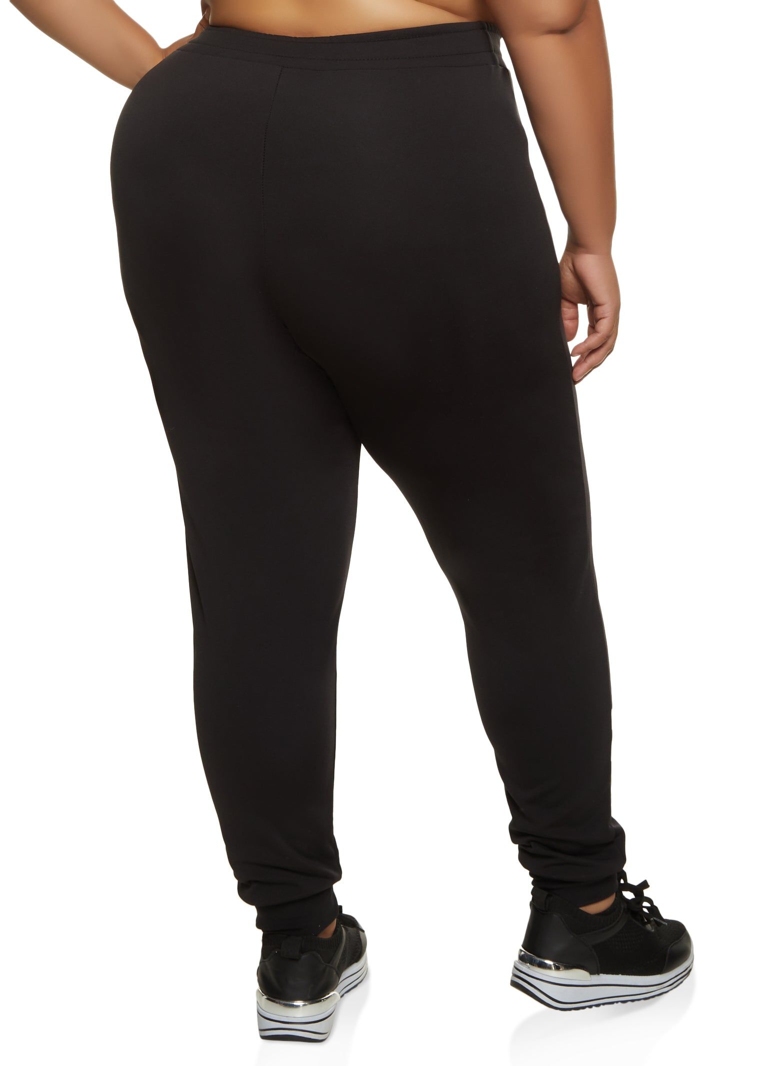 Plus Size Varsity Stripe Detail High Waist Joggers sold by Rainbow product image thumbnail 2