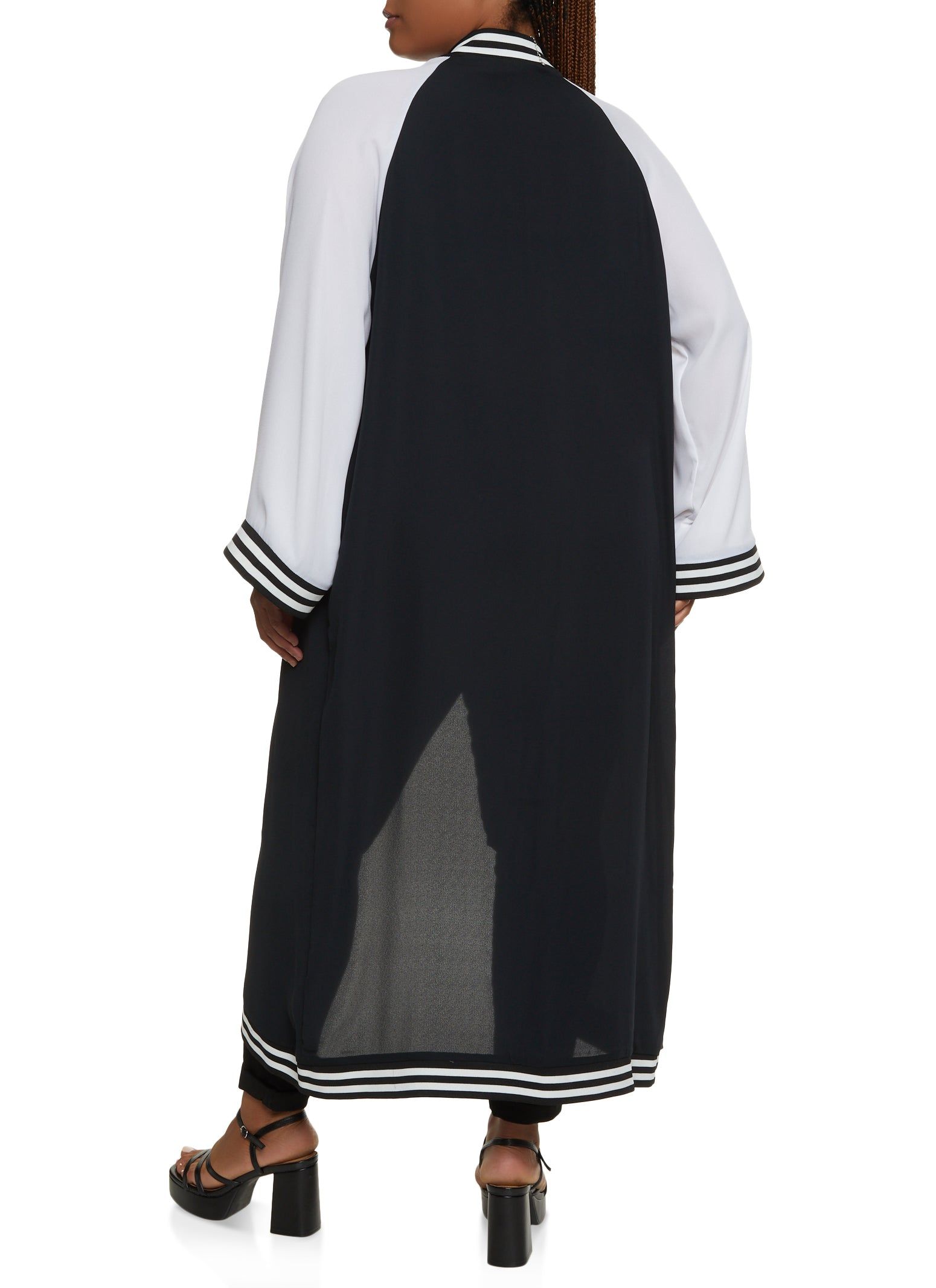 Plus Size Varsity Stripe Lightweight Jacket sold by Rainbow product image thumbnail 2