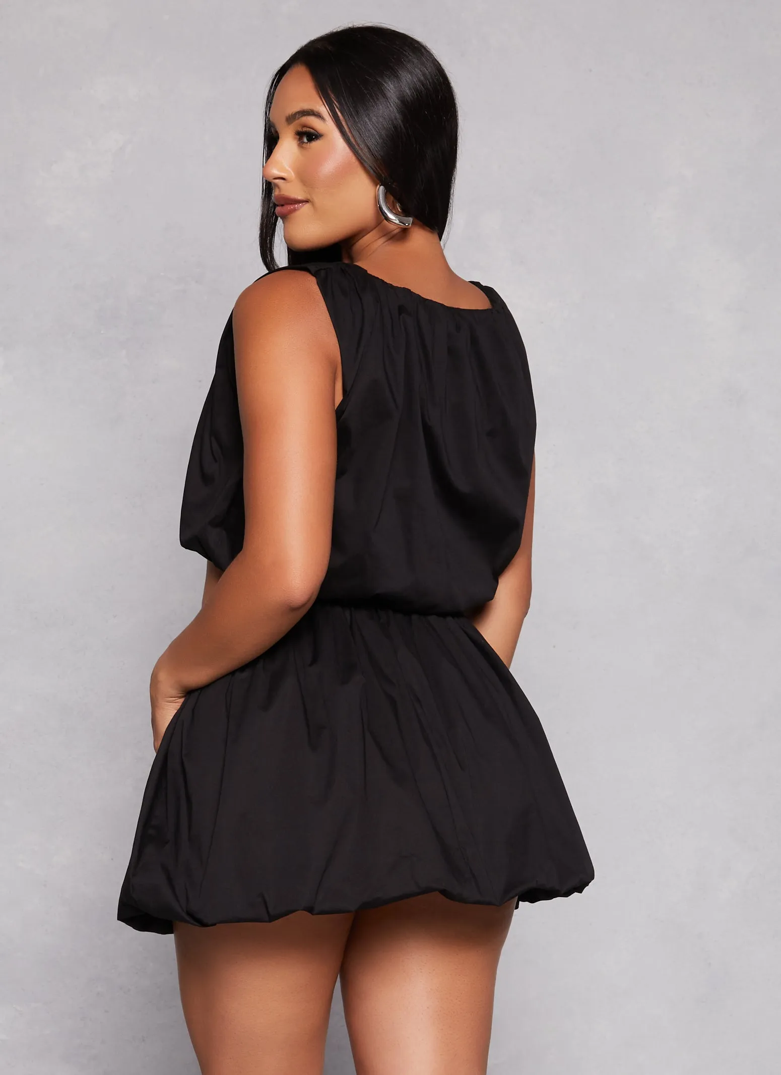 Poplin Ruched Balloon Crop Top sold by Rainbow product image thumbnail 3