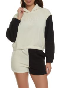 Ugh Embossed Color Blocked Hoodie sold by Rainbow