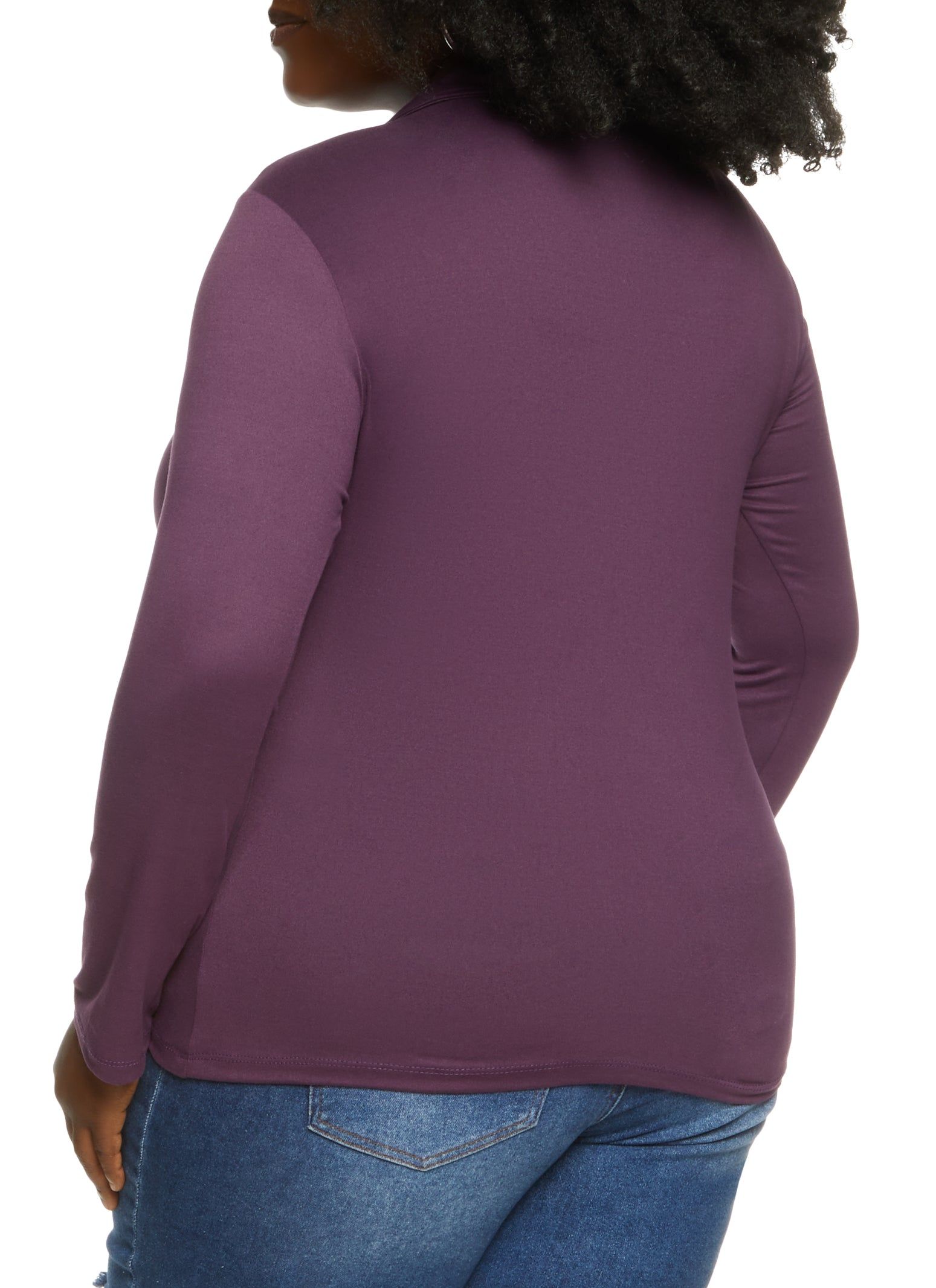 Plus Size Long Sleeve Ruched Button Down Shirt sold by Rainbow product image thumbnail 2