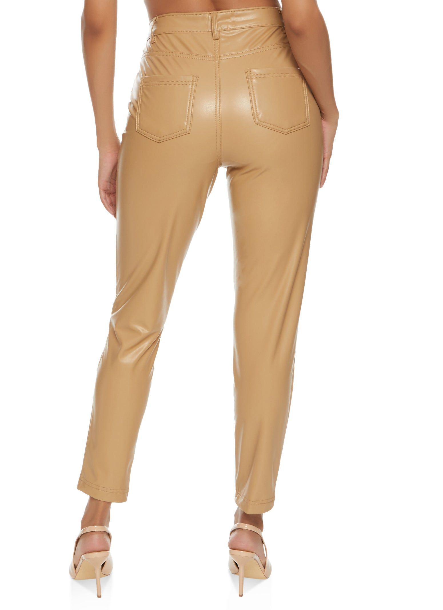 Faux Leather High Waist Skinny Leg Pants sold by Rainbow product image thumbnail 2
