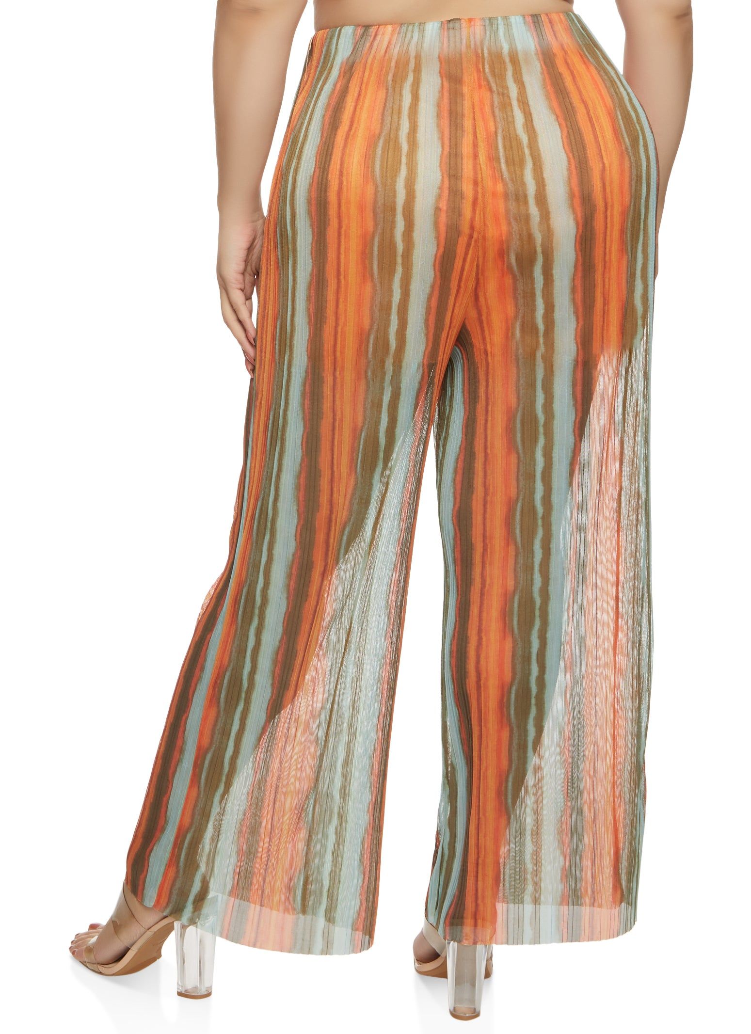 Plus Size Smudge Stripe Print Pants sold by Rainbow product image thumbnail 2