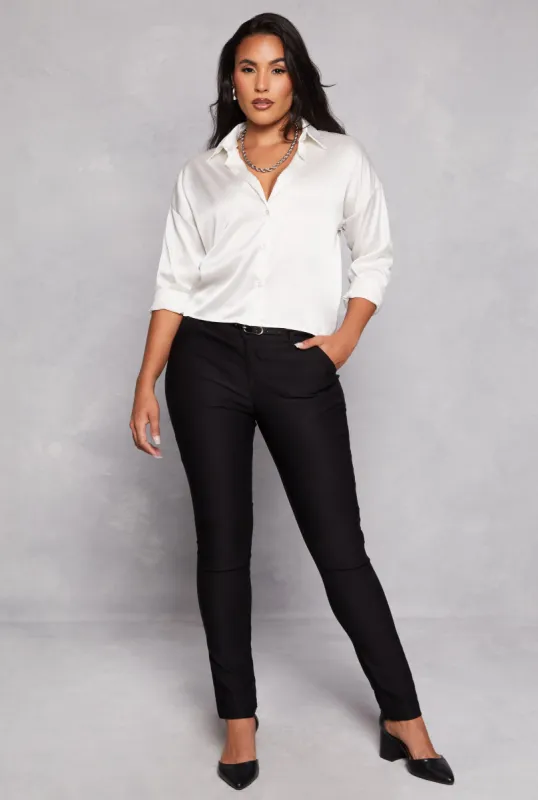 Belted Hyperstretch Dress Pants sold by Rainbow