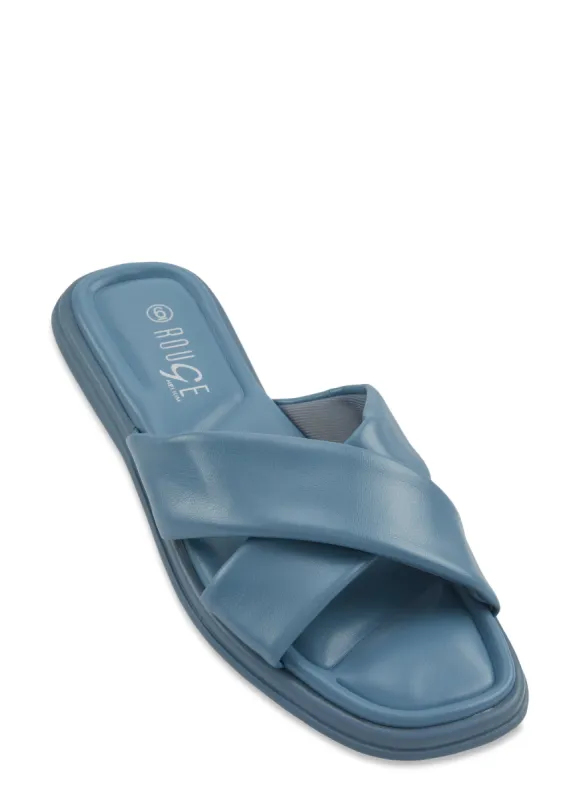 Criss Cross Band Slide Sandals sold by Rainbow